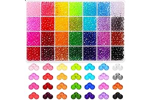 Paxcoo Acrylic Faceted Beads for Jewelry Making - Captivating Brilliance for Exquisite Creations