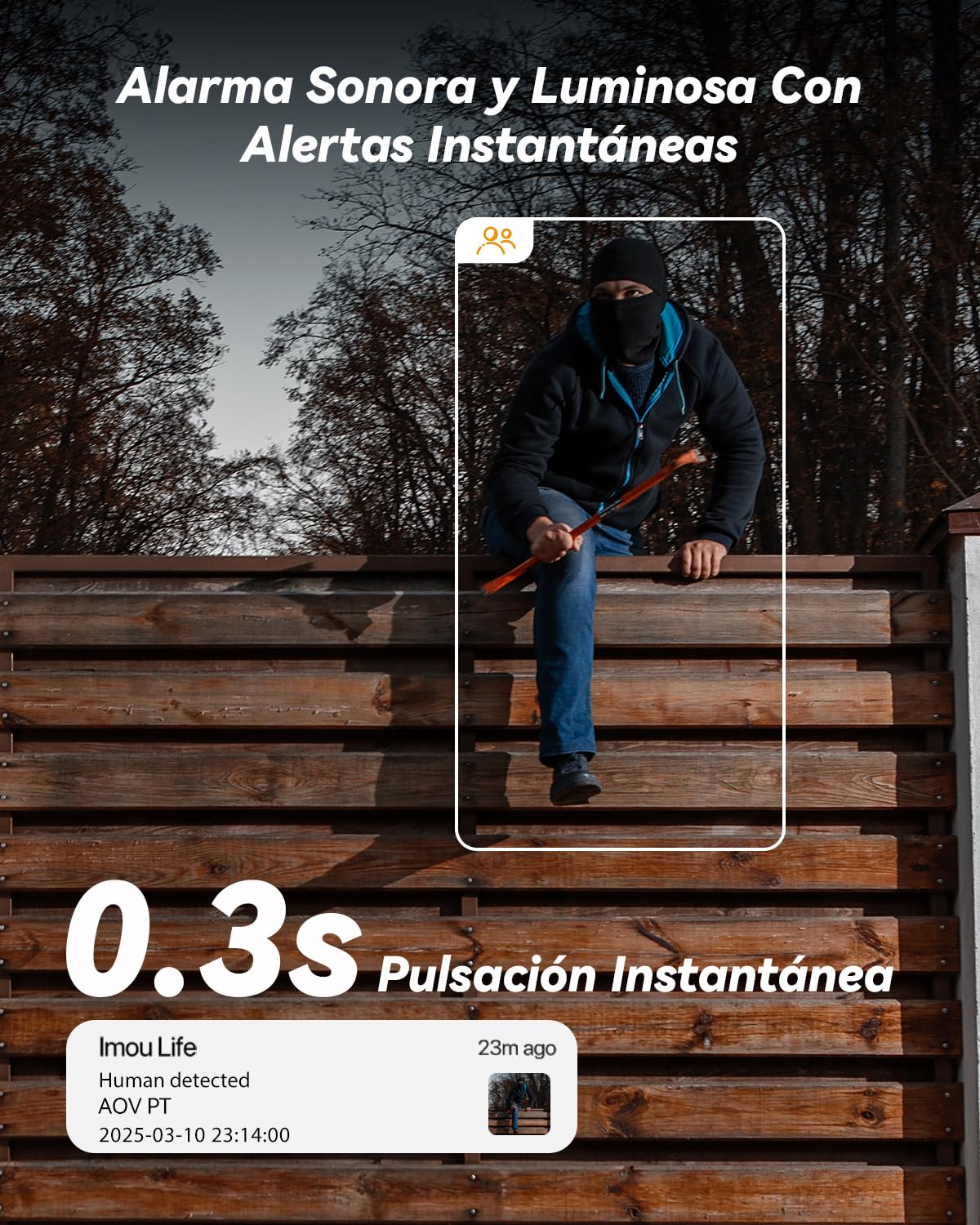 Imou 5MP Cámara Vigilancia 4G WiFi Dual, Grabación 24/7 AOV, Cámara Exterior Solar con Batería 10000mAh, Detección Humana/Vehículo, Visión Nocturna Color, Mode Privado, Incluye Sim y 32GB Tarjeta SD