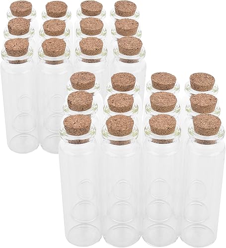 allgala 24-PK 0.3 fl oz 0.866x2.953 in Frasco de botella de vidrio Mini tubo tarro