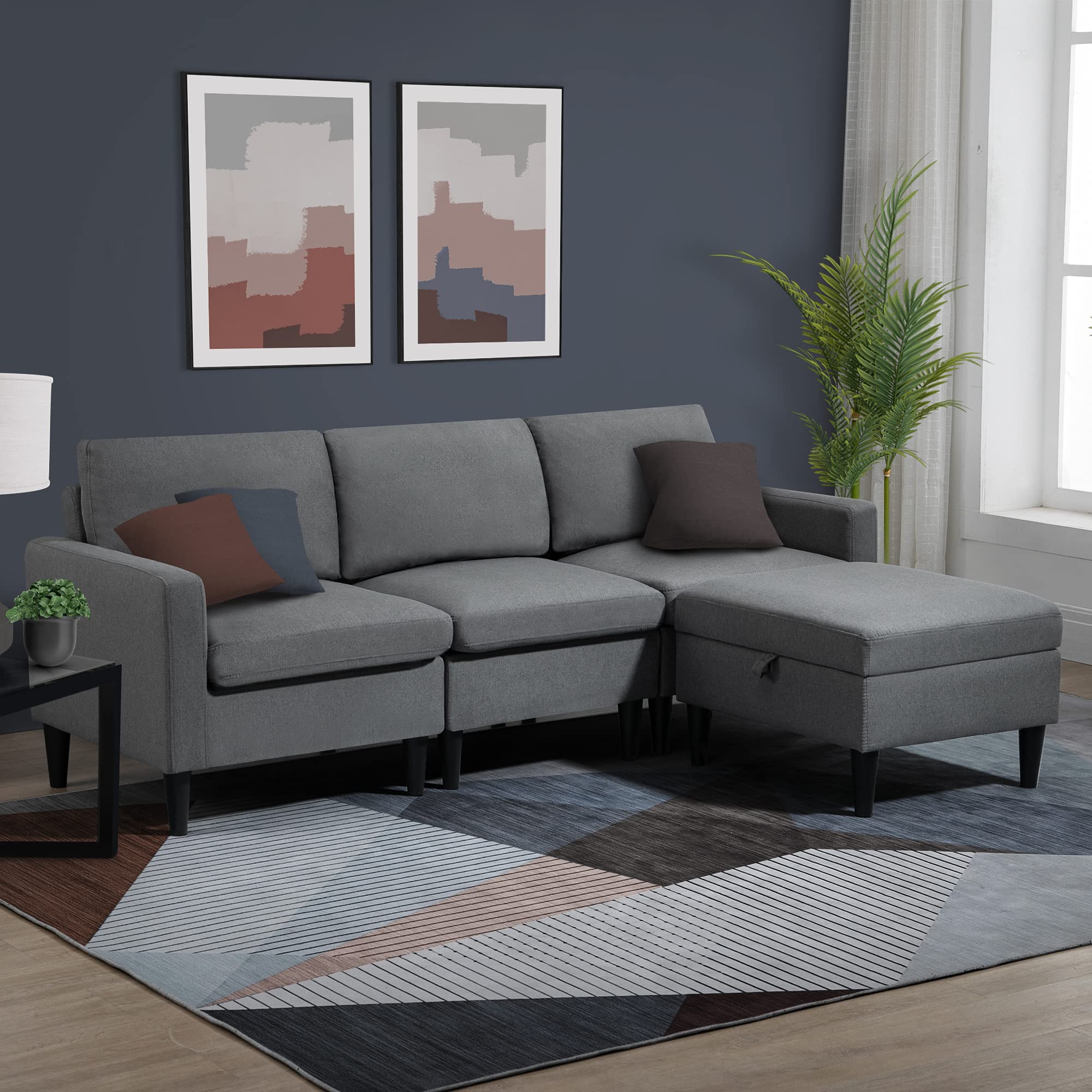 Buy GOOD & GRACIOUS Convertible Sectional Sofa Chaise LShaped Couch