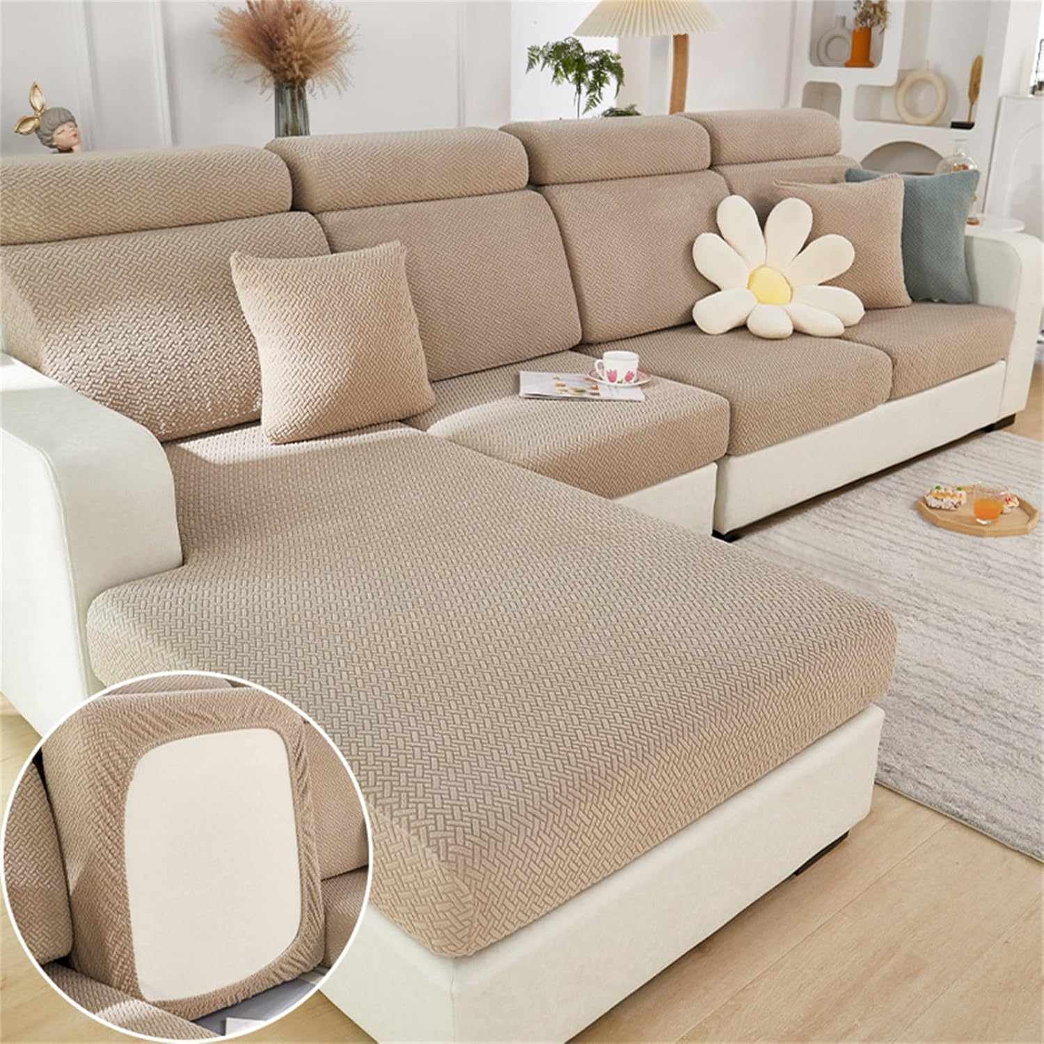 GSTUITGO Stretch Sofa Covers,Couch Cushion Slipcovers for