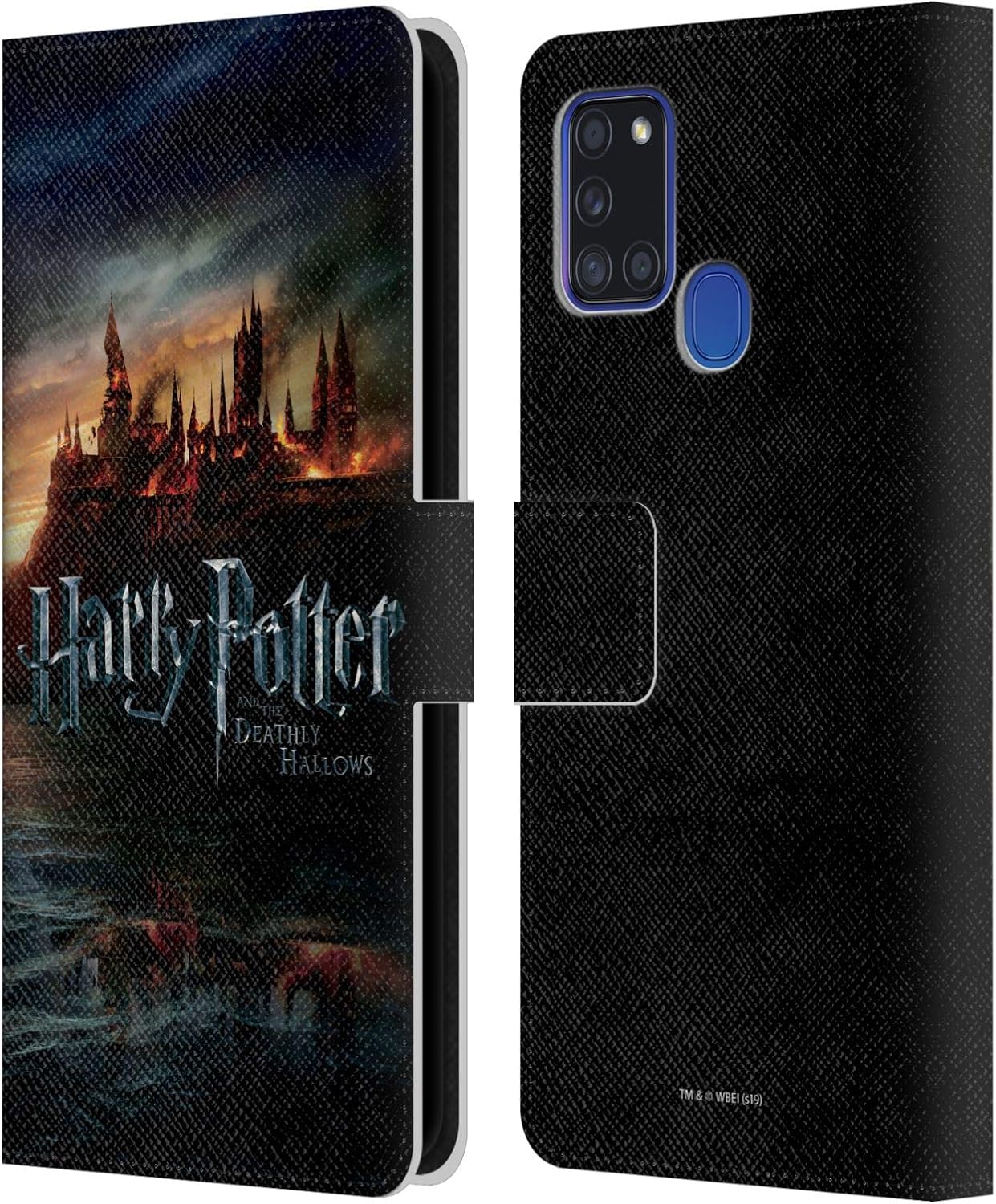 Head Case Designs Officially Licensed Harry Potter Castle Deathly Hallows VIII Leather Wallet Case Compatible with Samsung Galaxy A21s (2020)