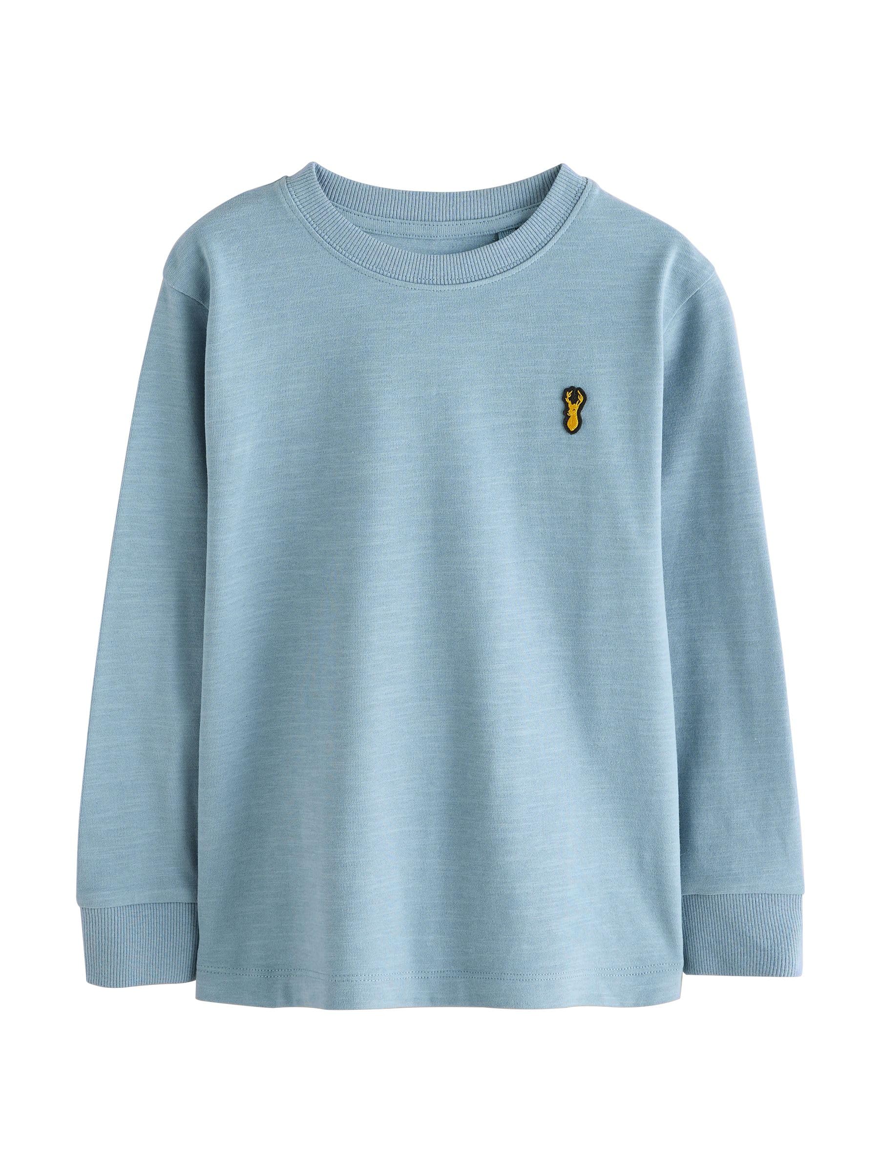 NEXT Jungen Gemütliche Langarmshirts im 8er-Pack mit Hirschlogo