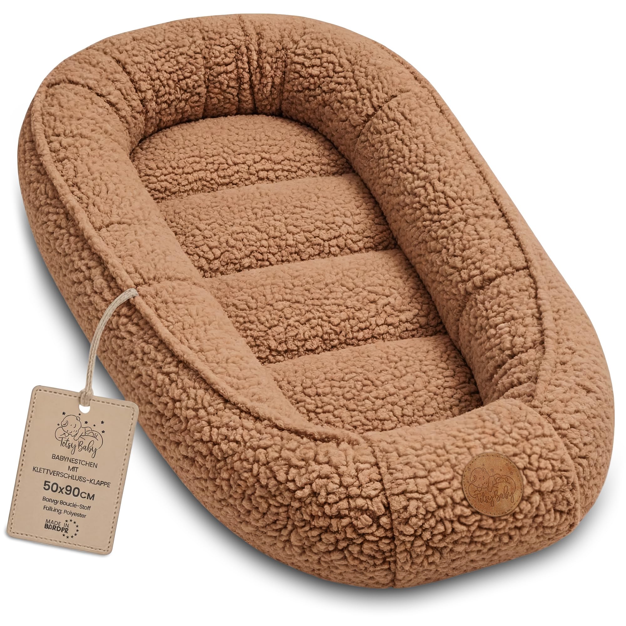 kokon z zakładką i naszywką totsy baby baranek quelle (dynia nr 54) 50x90