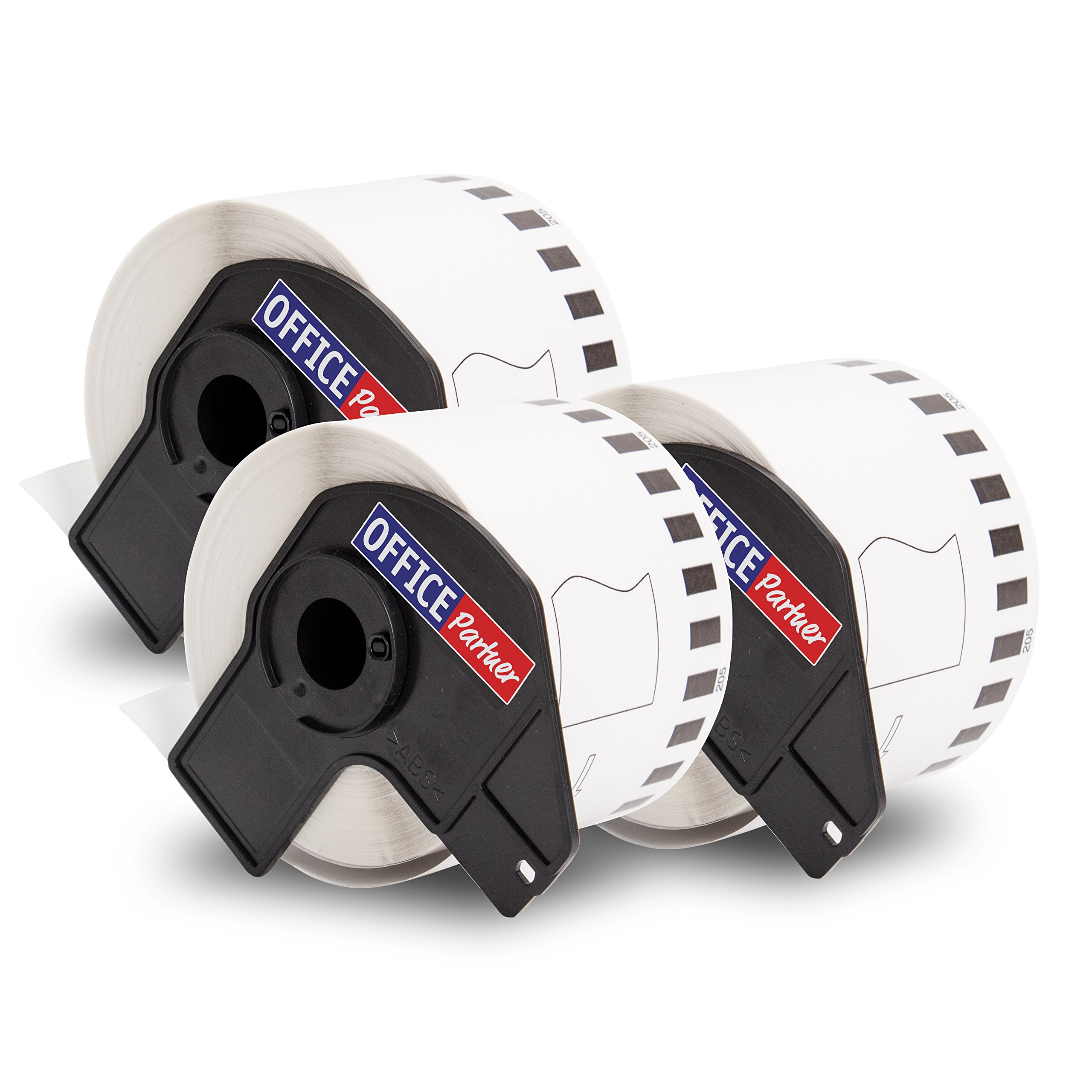 3 compatible etiquetas continuas por BROTHER DK-22205 papel térmico 62mmx30,48m para P-Touch QL 500 500A 500BS 500BW 550 560 560VP 560YX 570 580 580N 650TD 700 710W 720NW 1000 1050 1050N 1060N