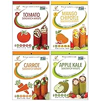 Vista 10 de Apple Kale Sandwich Wraps (Two-Pack) – Gluten-Free, Vegan, Low-Carb Wraps Made with Real Fruits & Vegetables – Plant-Based, Non-GMO, Paleo-Friendly