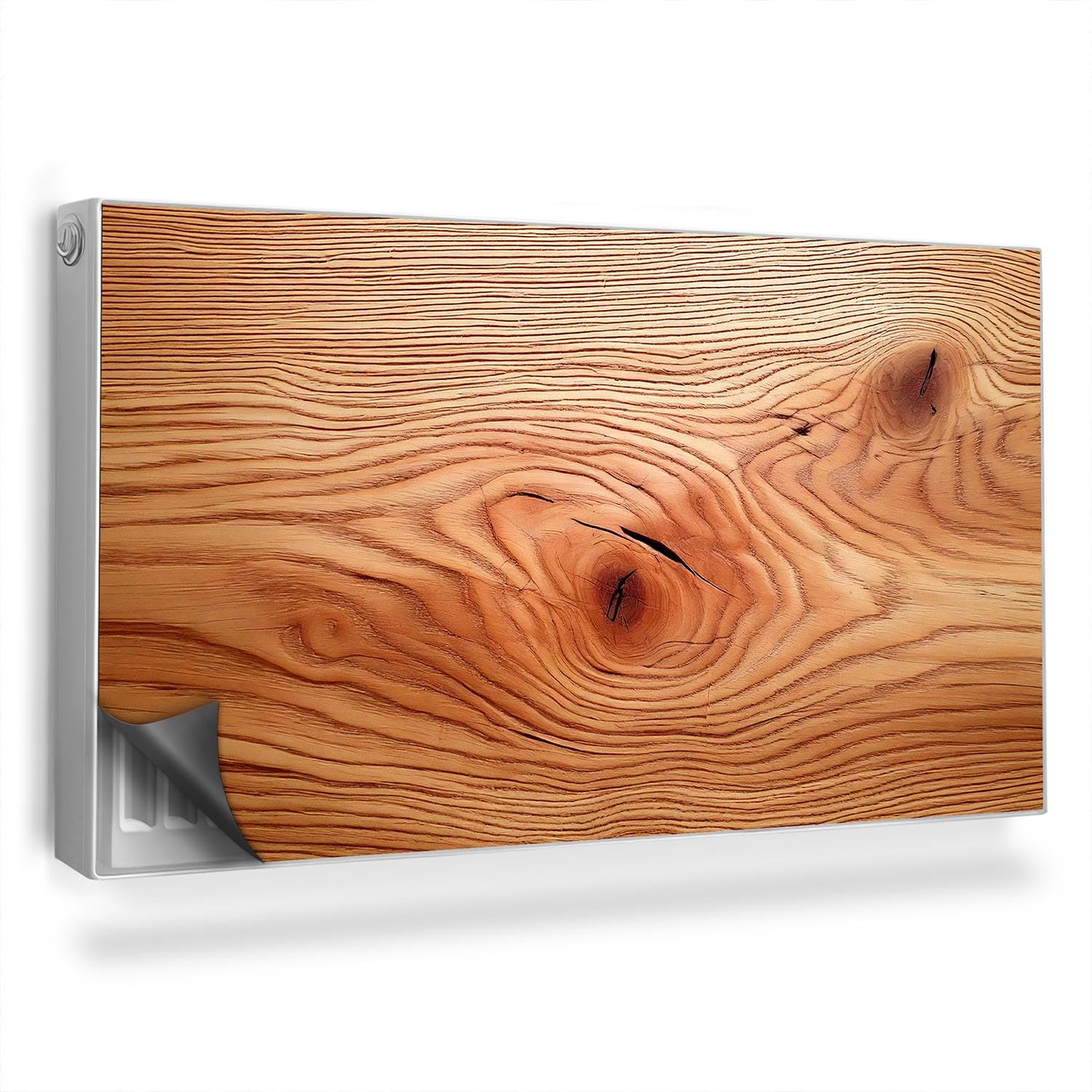 Cache Radiateur Magnétique 110x60 cm en Bois Brut - Tapis Magnétique Décoratif pour Radiateurs