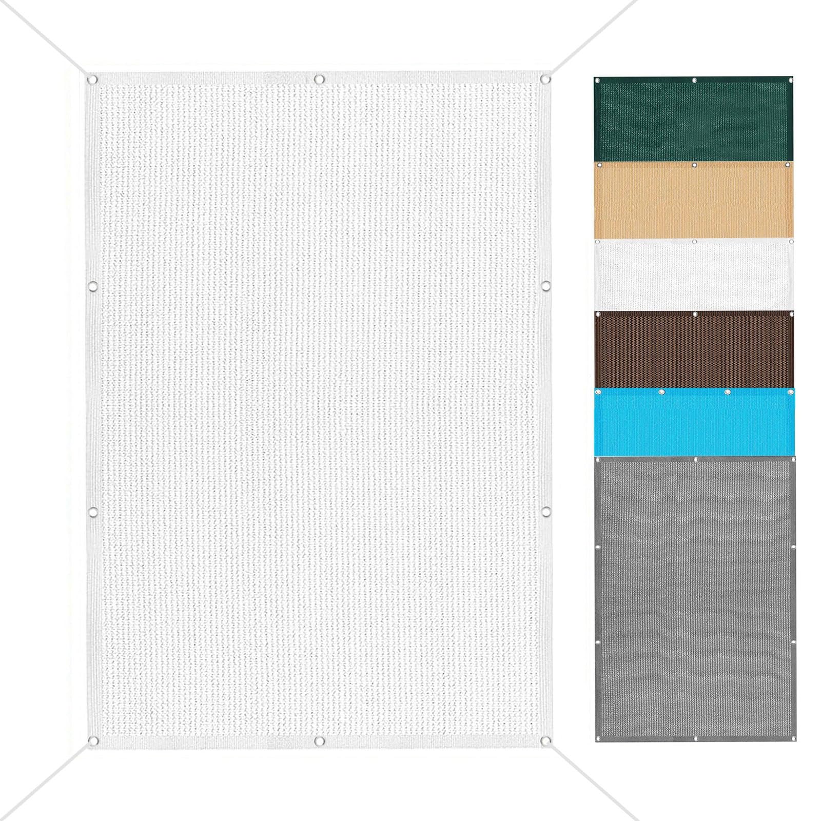 Voile ombrage 2 x 5.5 m respirante blanche toile protection UV jardin
