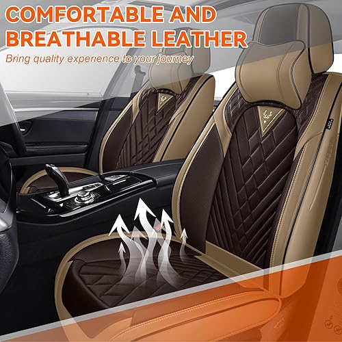 Fundas de asiento de automóvil para Nissan Murano 2003-2025, 2 asientos, cómoda, antideslizante, compatible con bolsa de aire, fundas de asiento de
