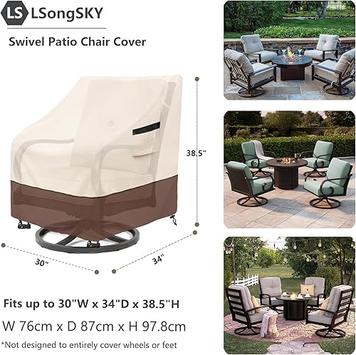 Miniatura 145 de Funda para mesa auxiliar para exteriores, impermeable, rectangular, para patio, pequeña, 36 x 24 x 16 pulgadas, fundas rectangulares impermeables