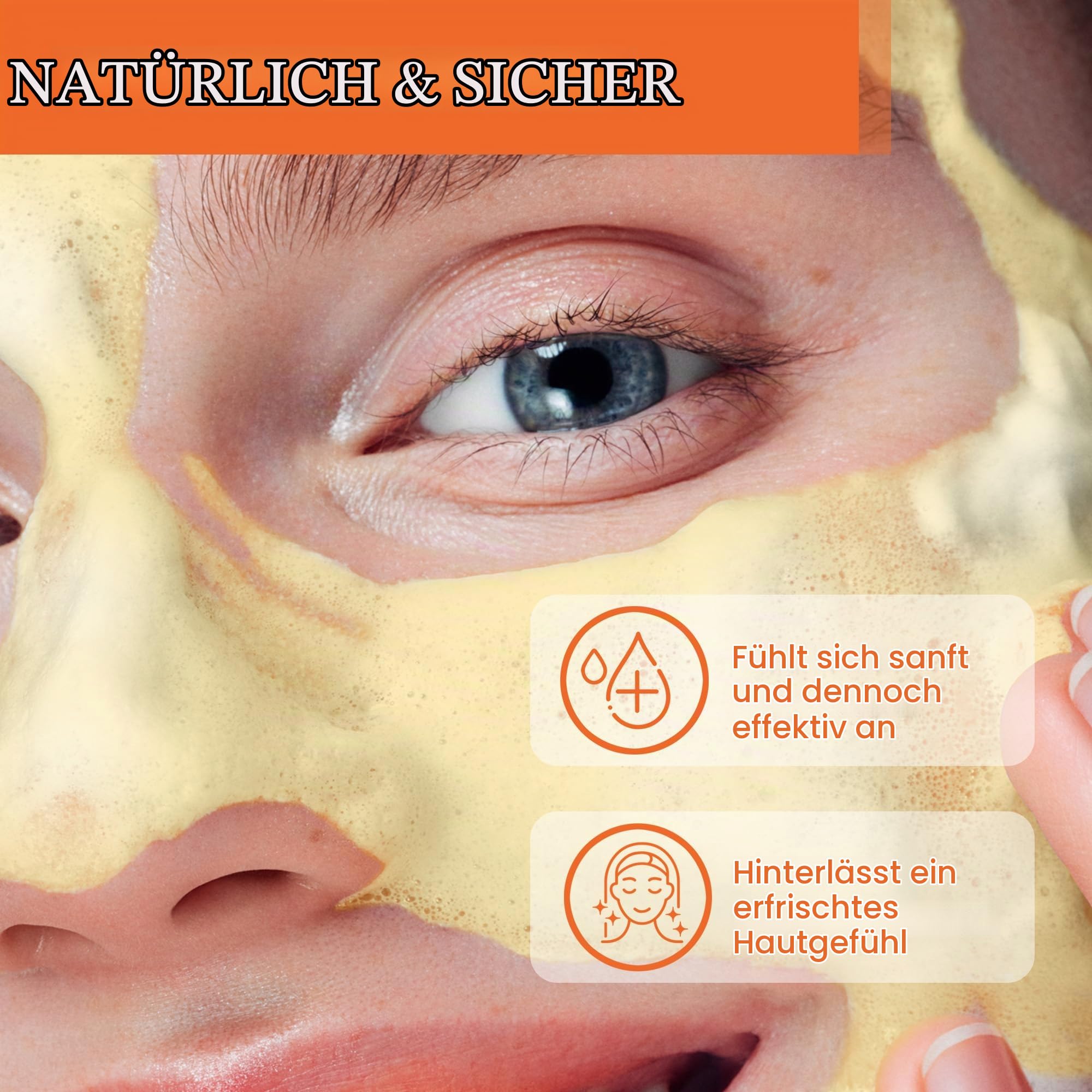 FluMisch Kurkuma- und Kojisäure-Gesichtsreiniger, aufhellendes Kurkuma-Gesichtswasser mit weichen Massageköpfen, ultrasanftes, schäumendes Gesichtswasser für Tiefenreinigung & Feuchtigkeitspflege