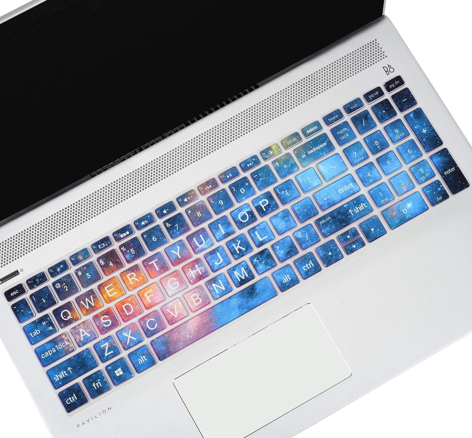 Keyboard Cover for HP Laptop 15-db/da 15-dw 15-dy 15-ef 15-bs/bw 15-ef 15t 15z 15.6" 15-db0011dx 15-dy5399nr 15-dy2795wm 15-dw0037wm/dw1083wm 15-ef1001ds, HP 17-by/bs/ca 17.3 Keyboard Skin, Nebula