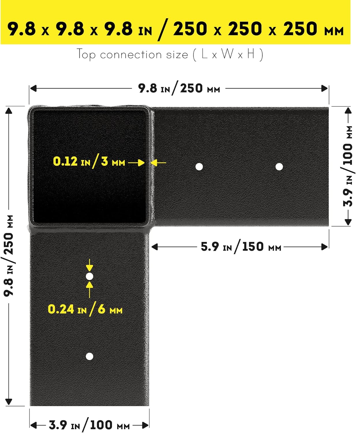 Woodwork Pergola Brackets Kit,DIY Elevated Wood Stand Bracket Kit with
