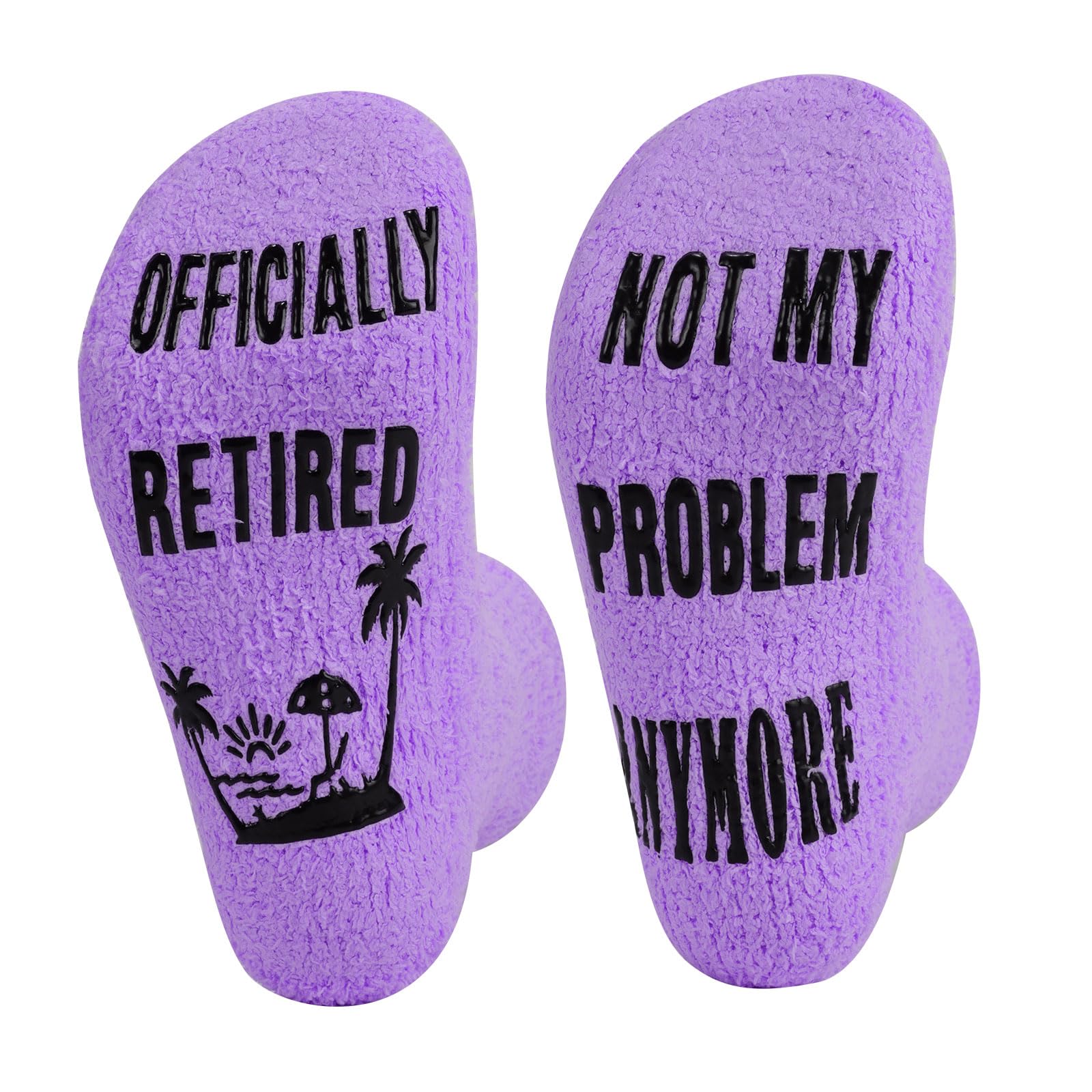 Retirement Gifts for Women Novelty Socks Funny Retirement Socks for Women Sock Happy Gifts Ideas for Ladies Friend (Purple)