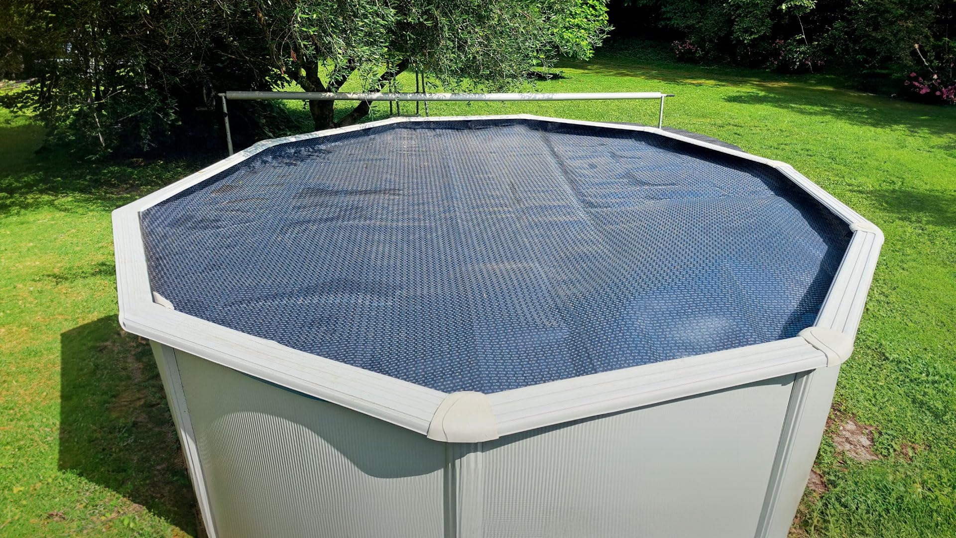 EnergyGuard - Lona para piscina (6 x 3 m, 500 micras, sin bordar, confection France – Kit de ojales y bachillerato de protección