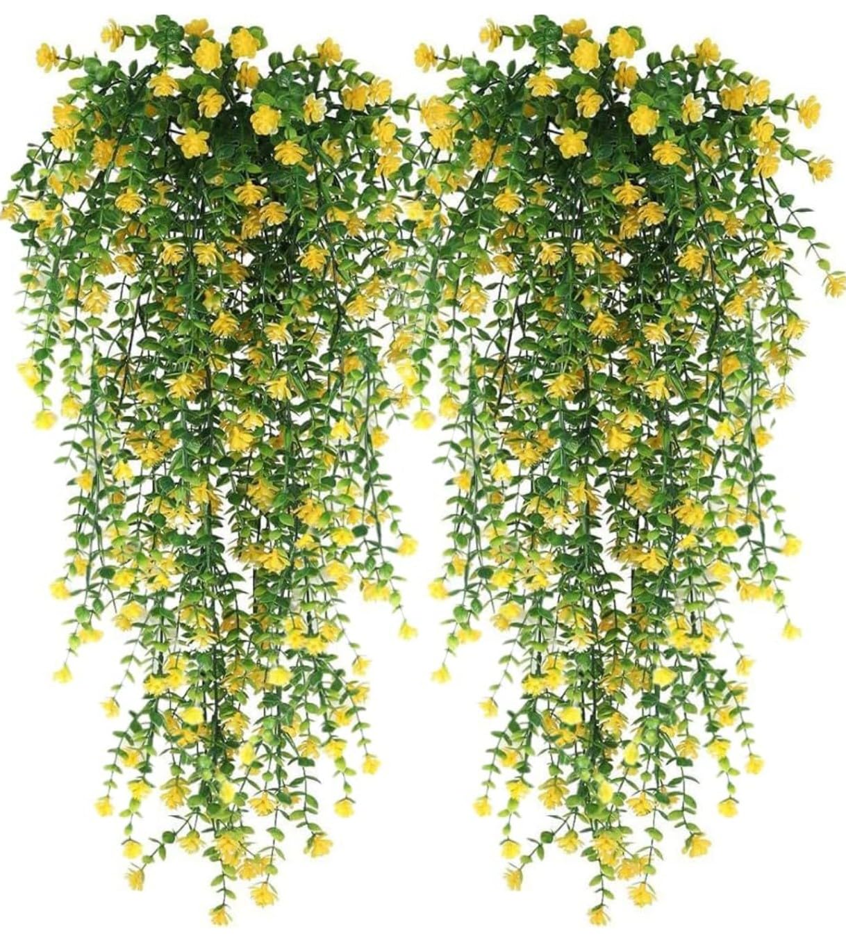 Artificial Hanging Plants - White Eucalyptus Fern -12