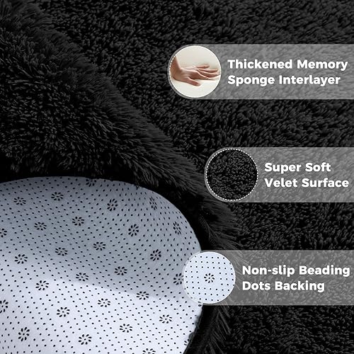 Miniatura 2 de XSIVOD Alfombras vintage de 3 x 5 pies para sala de estar, alfombra tradicional envejecida para dormitorio, entrada, pasillo, cocina, lavandería,