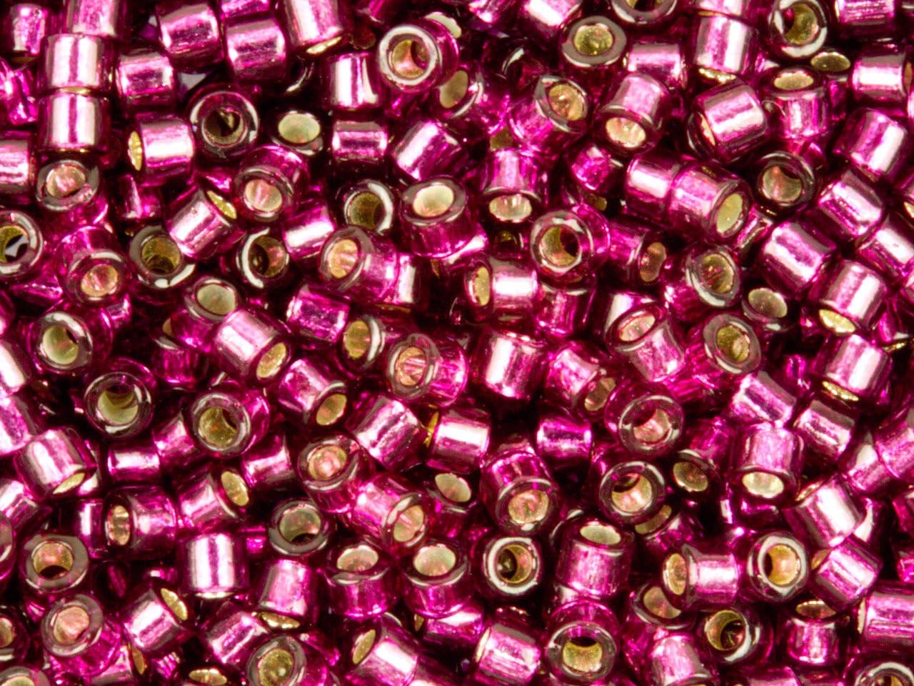 Miyuki Delica Seed Beads 11/0 - Silver Lined Dark Rose DB1342 - 7.2 Grams