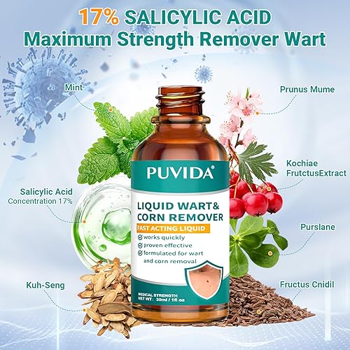 Miniatura 3 de Kit de eliminación de marcas cutáneas de acción rápida  17% ácido salicílico removedor de verrugas congelación para dedos de los pies, verrugas