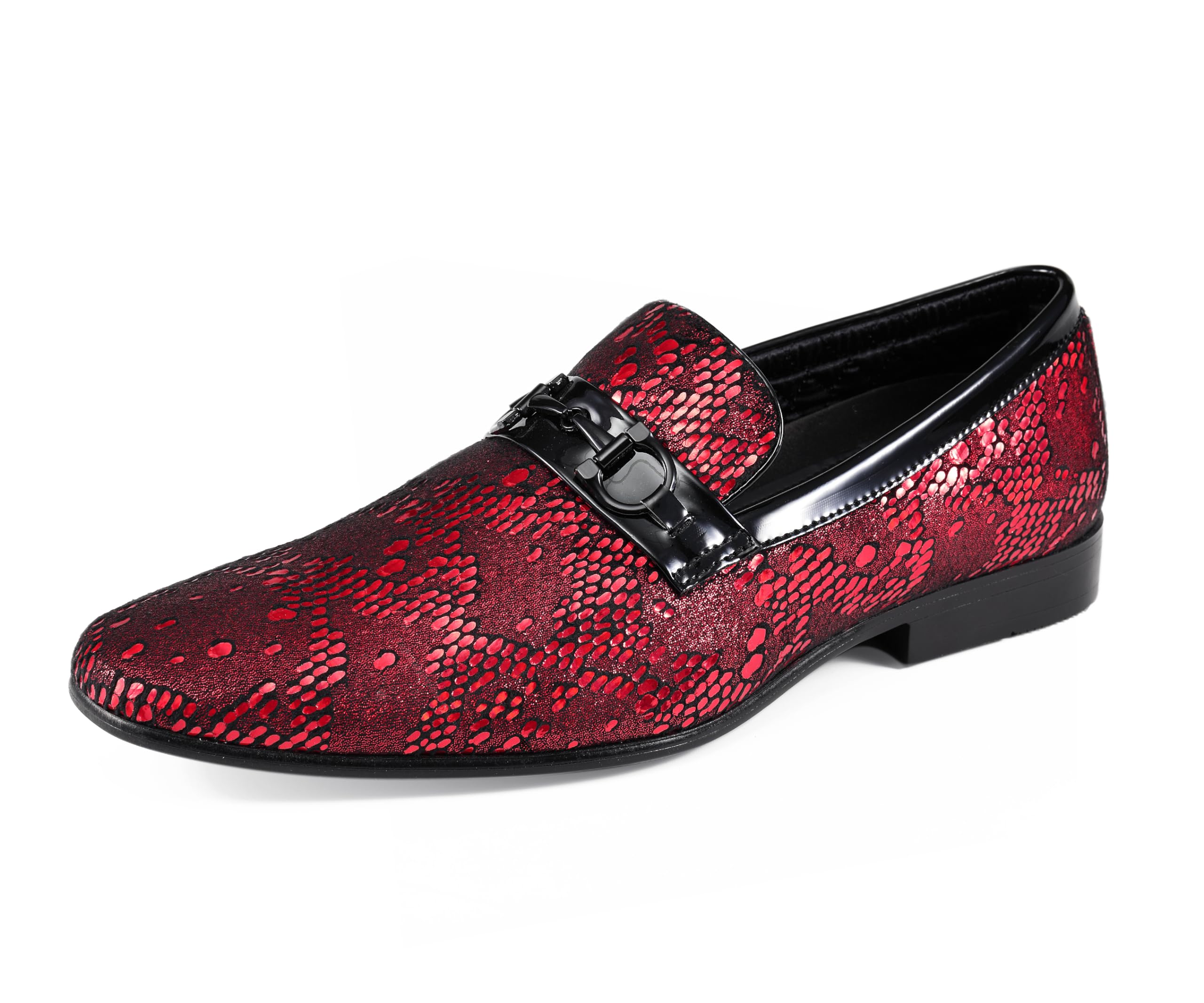 Amali Men's Paisley Metallic Erin Driving Smoking Slip On Loafer Dress Shoe