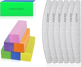 Professional Nail File - Nail Buffing Block for Nail Polish Manicure Tools for Nail Gel Combination for Nail Salon and Home