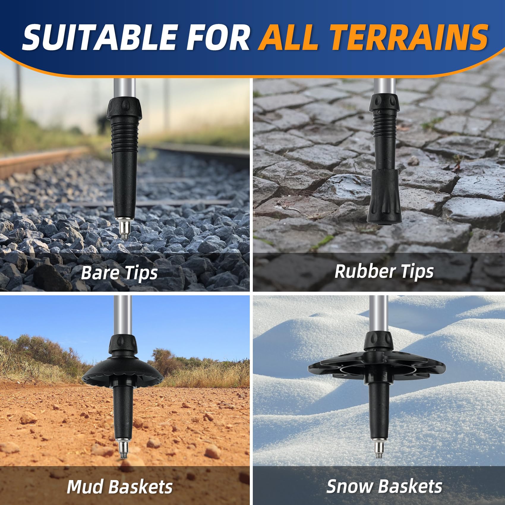 Kinder Trekkingstöcke aus Aluminium, Leichte Teleskopische Wanderstöcke mit Schnellverschluss, Höhenverstellbar für Jungen und Mädchen, Ideal für Wandern, Camping und Nordic Walking