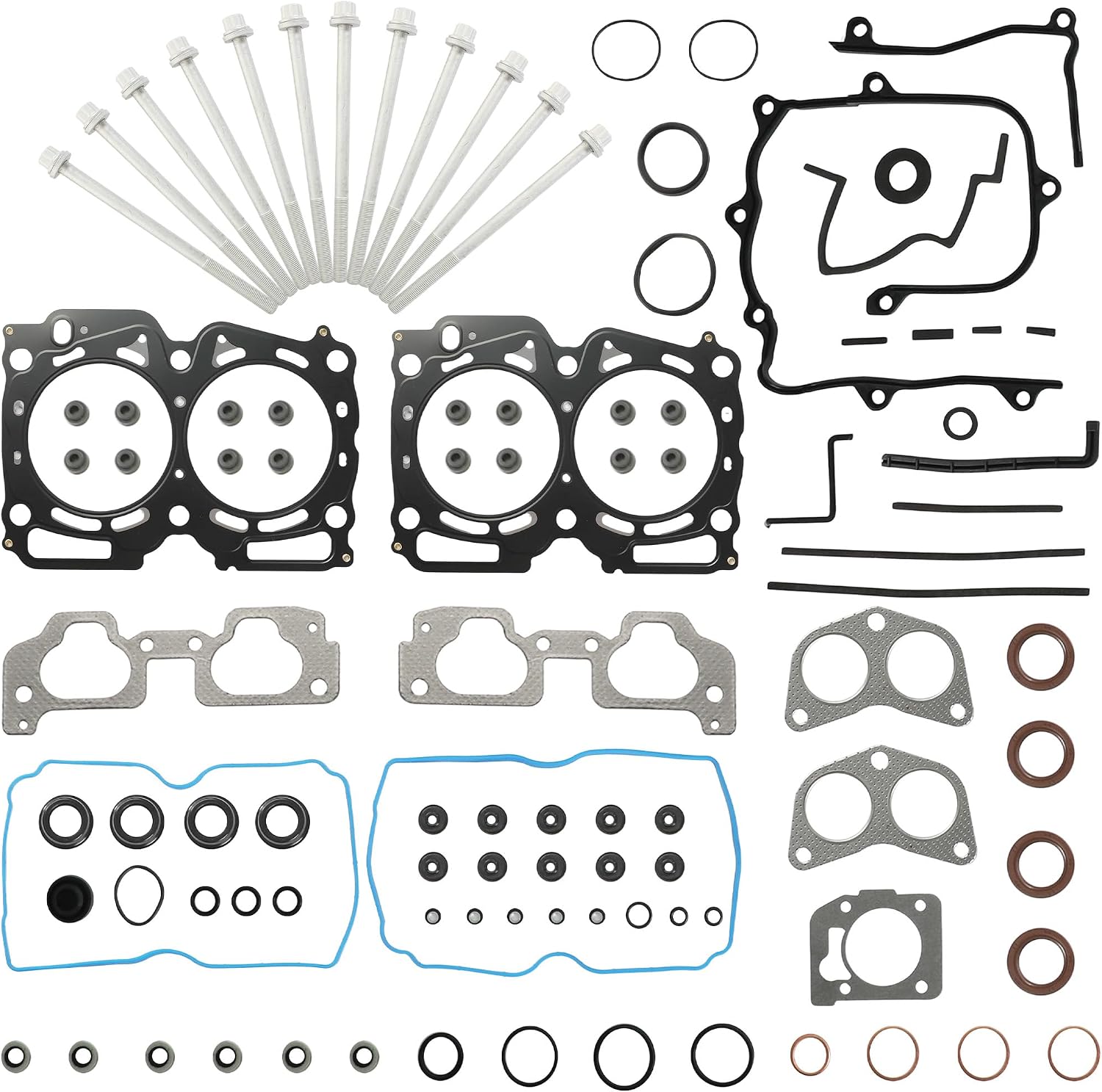 Engine Cylinder Head Gasket Set w/Bolts Fit For Subaru Legacy Outback Impreza Forester Baja Saab 9-2X 2.5L Engine EJ25 1999-2005 HS26170PT-1 ES72212