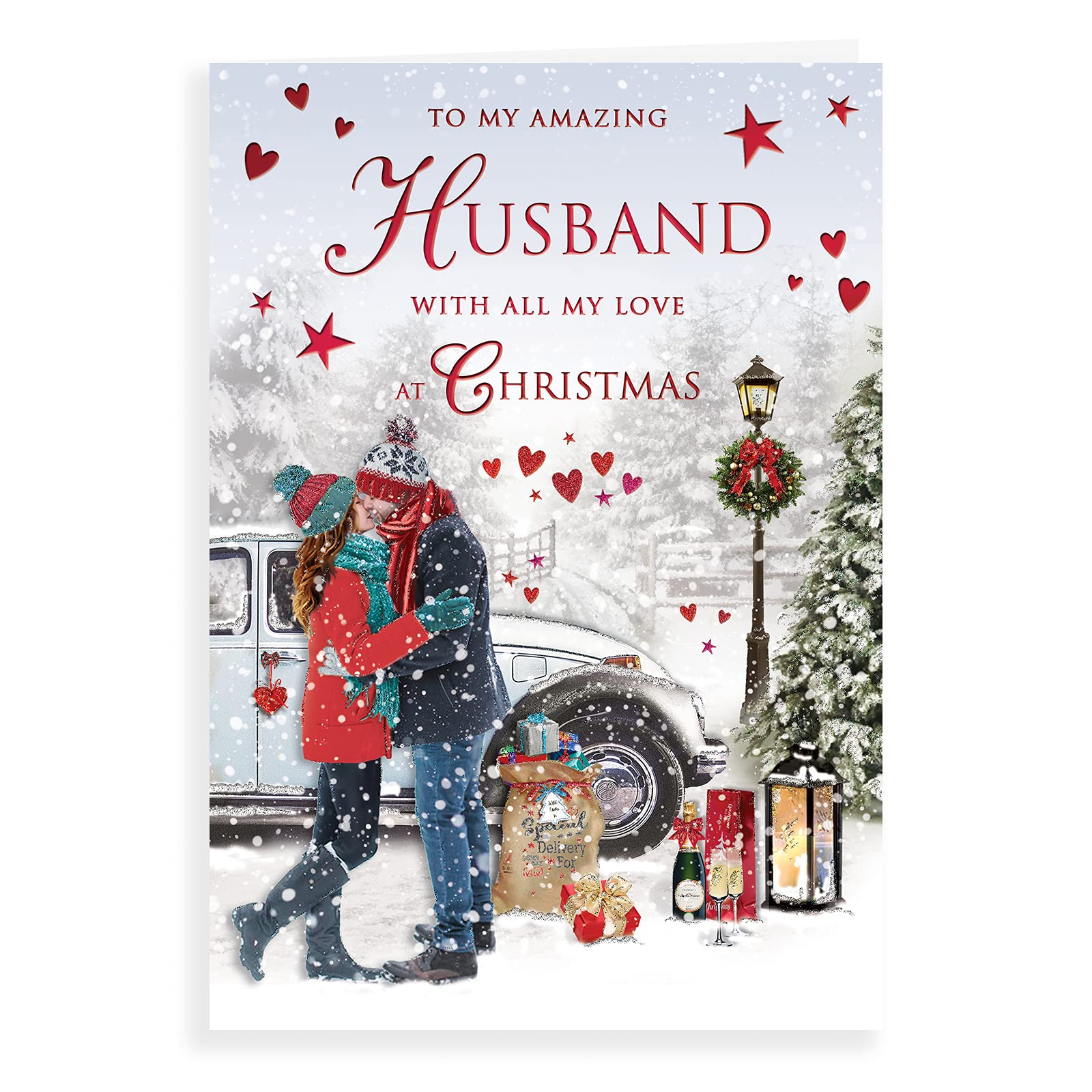 Piccadilly Greetings Traditional Christmas Card Husband - 9 x 6 inches - Regal Publishing, C85420