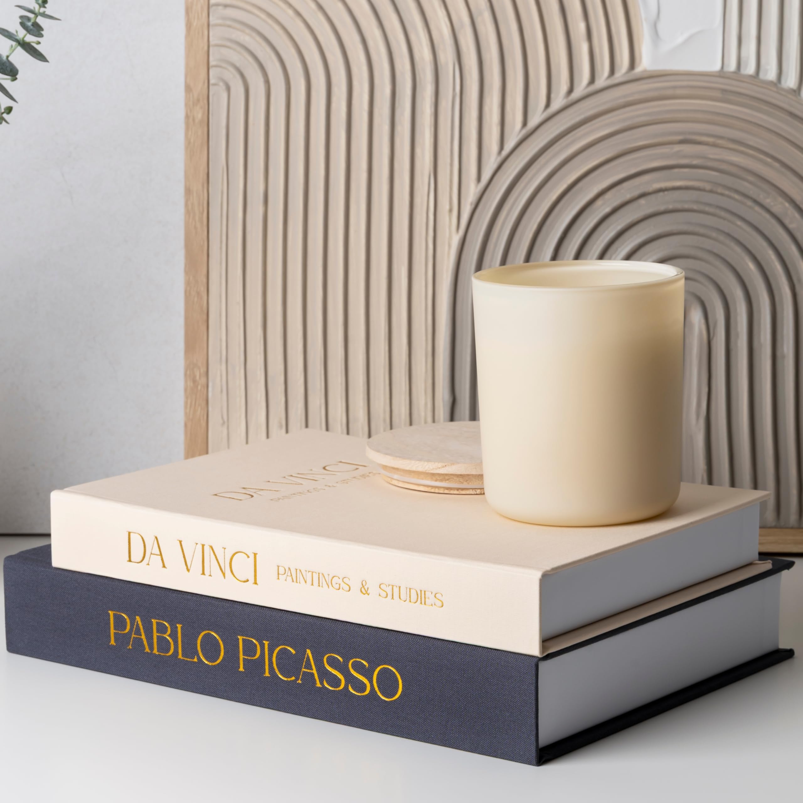 Beautiful Decorative Books for Home Decor Set of 2 Linen Boxes for Coffee Table Bookshelf or Mantle Decor