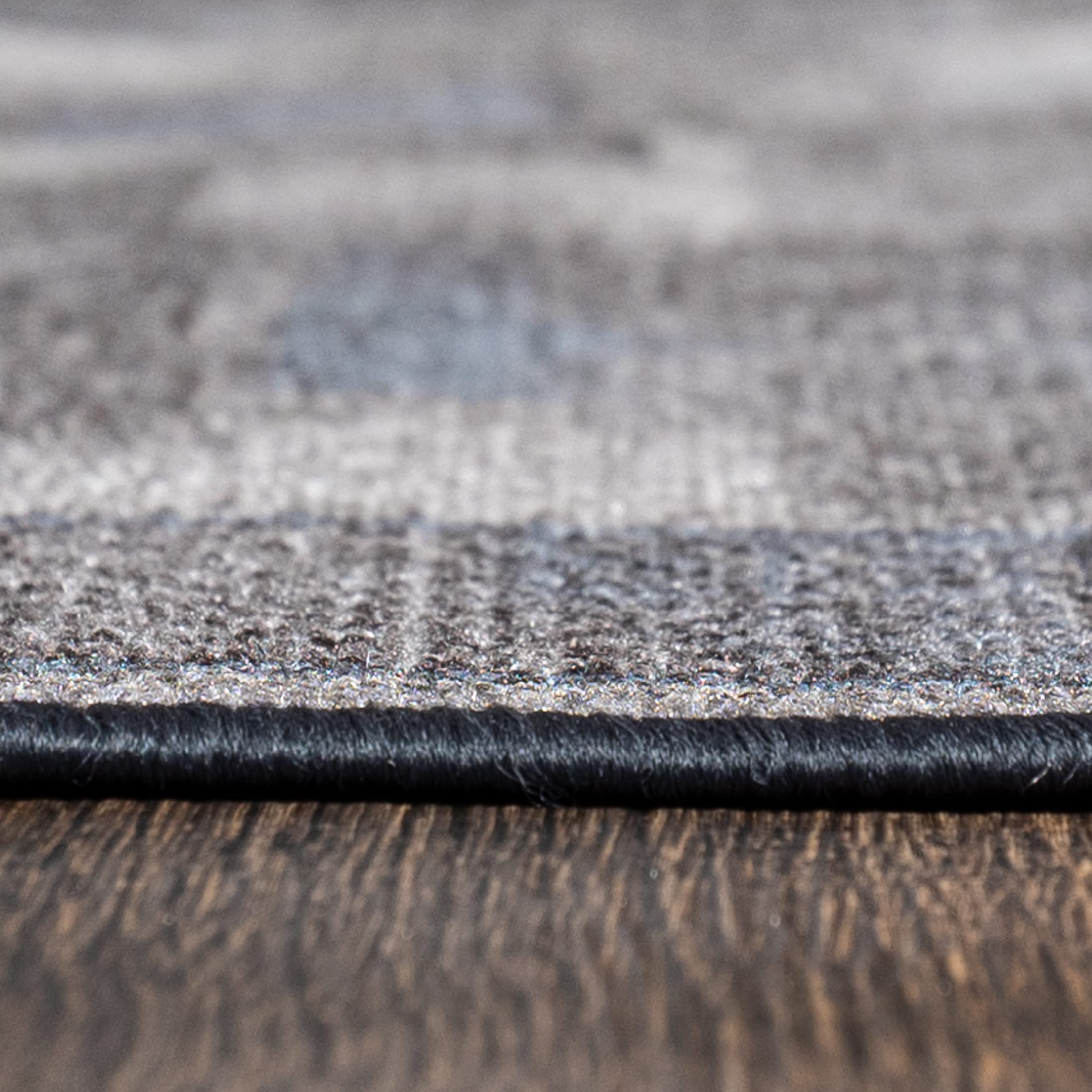Mazovia Alfombra de Pasillo Larga - Alfombra Antideslizante Moderno Motivo Geométrico - Pelo Corto - Alfombras de Pasillo por Metros - Alfombras para Pasillos Largos - Gris - 67 x 150 cm