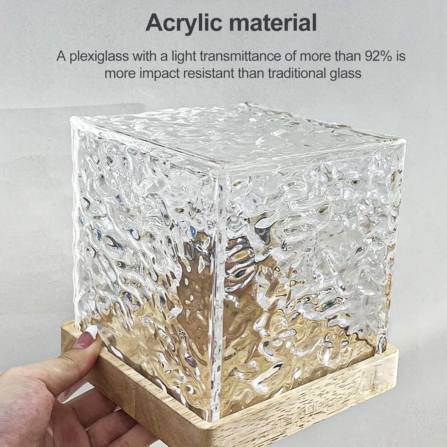 Ocean Wave Projector, Rotating Water Wave Lamp Projector, Crystal Table Lamp Projector, 3D Crystal Table Lamp for kids Bedroom, LED Light Projector Dynamic Ceiling Light(16 dimming-remote switch)