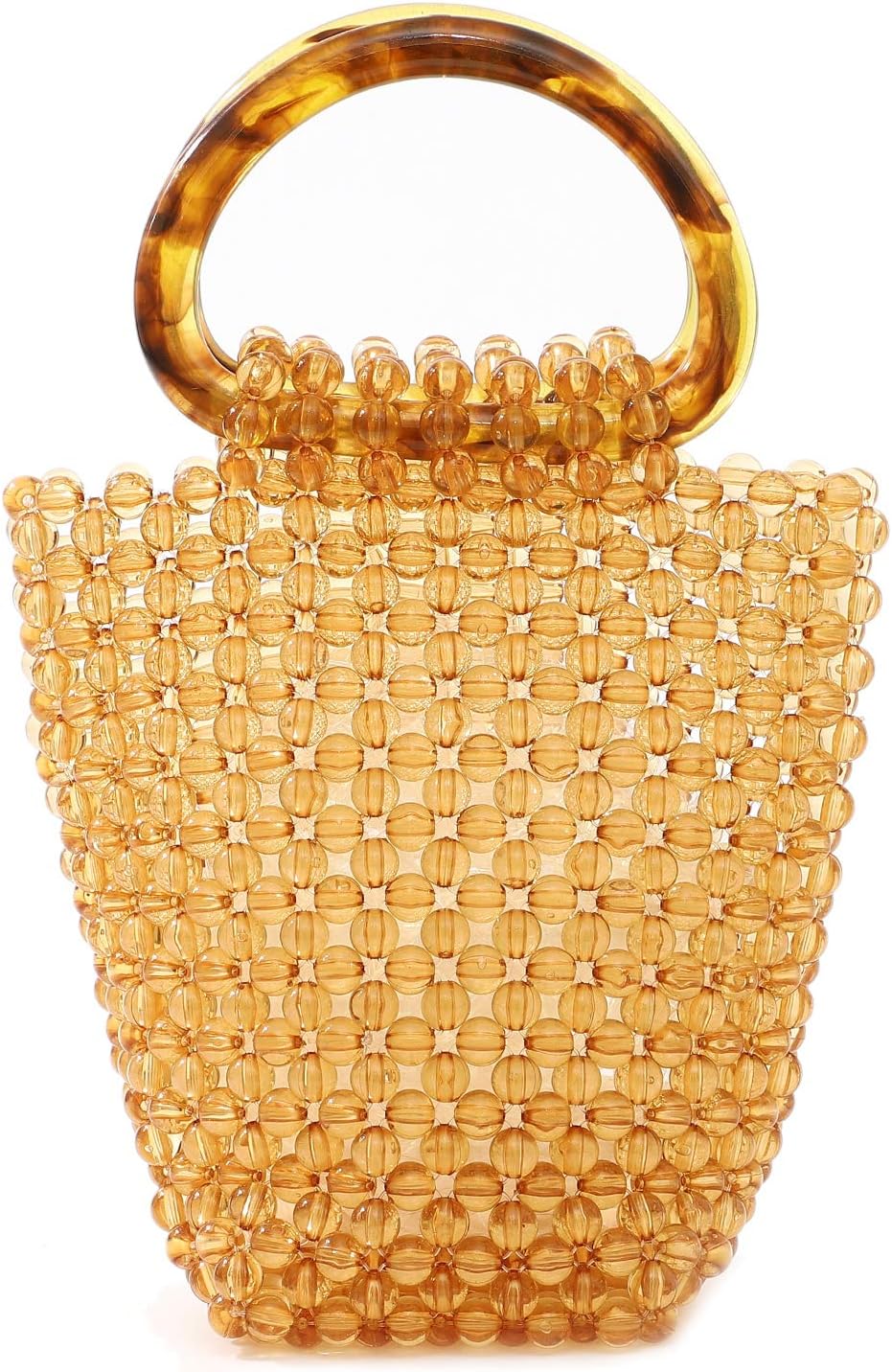 Women Colored Transparent Beaded Acrylic Handbag Handmade Evening Bags for Wedding Party