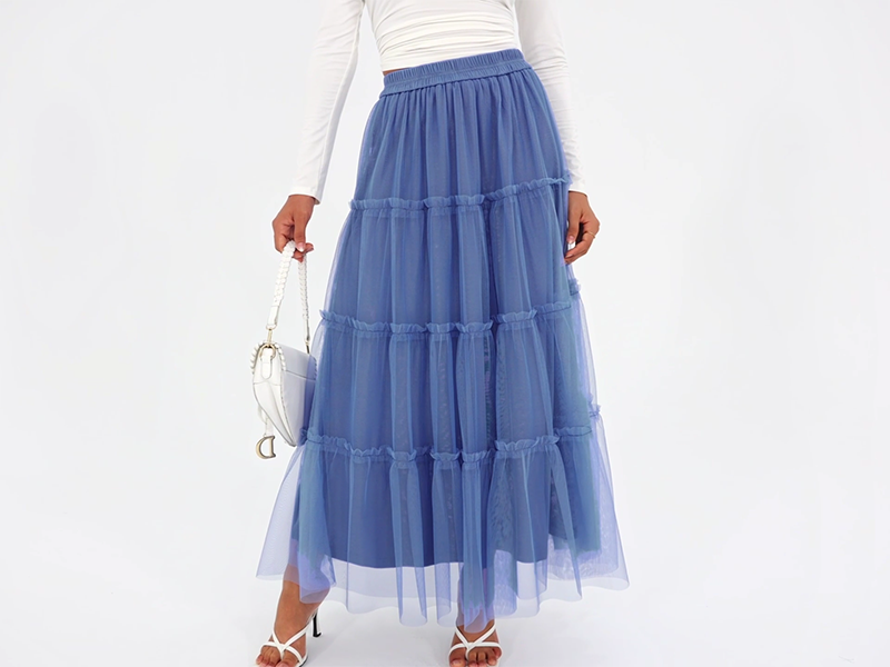 PRETTYGARDEN Tulle Skirts for Women 2026 Spring Fashion Elastic