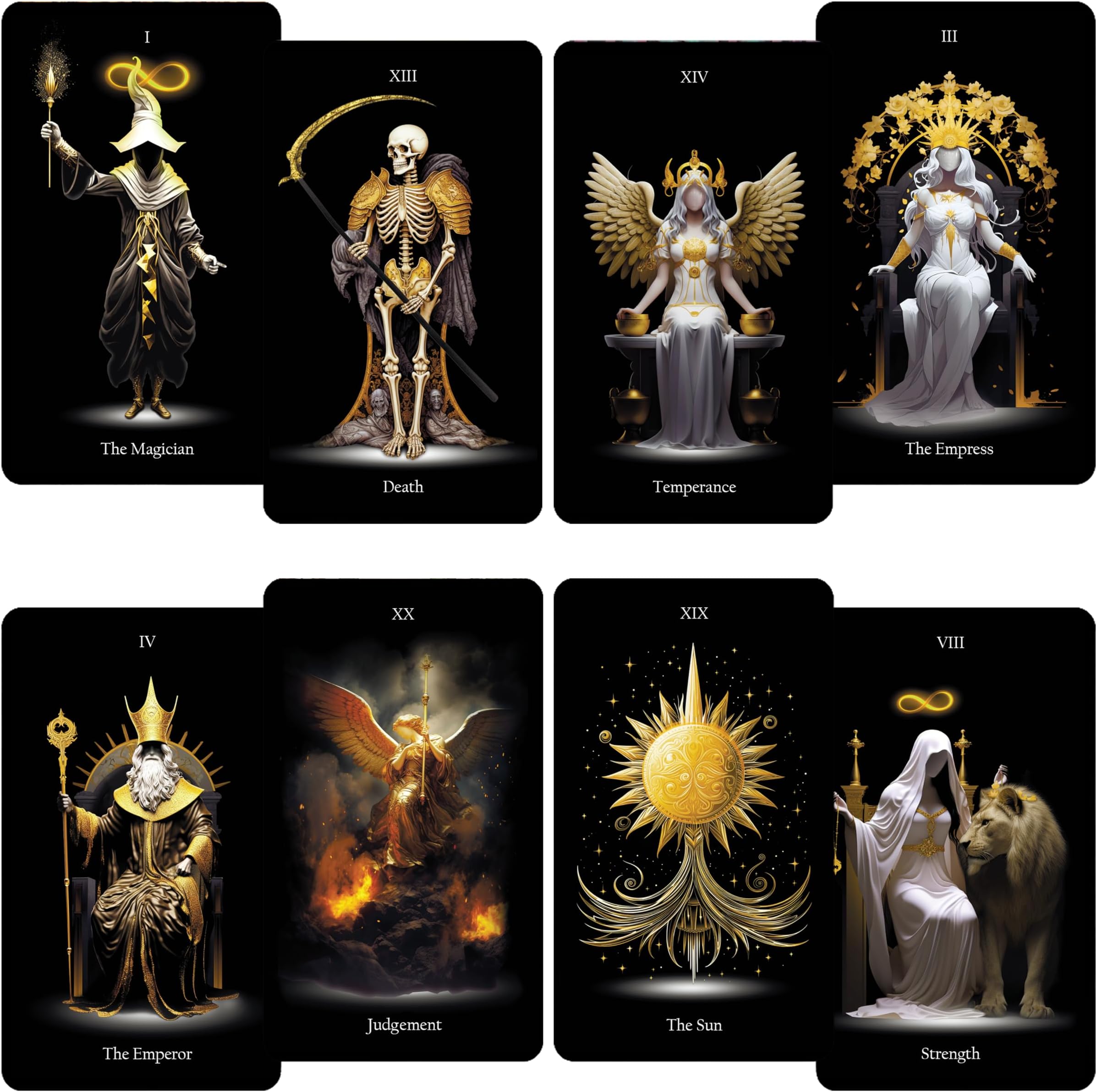 CRAFTERIAN Tarot Cards, 78 Cards Deck with Gold Edges, Original Lost Soul for Beginners and Experts with Guide Book and Gift Bag, Fortune Telling Game, Divination Tools for All Skill Levels.