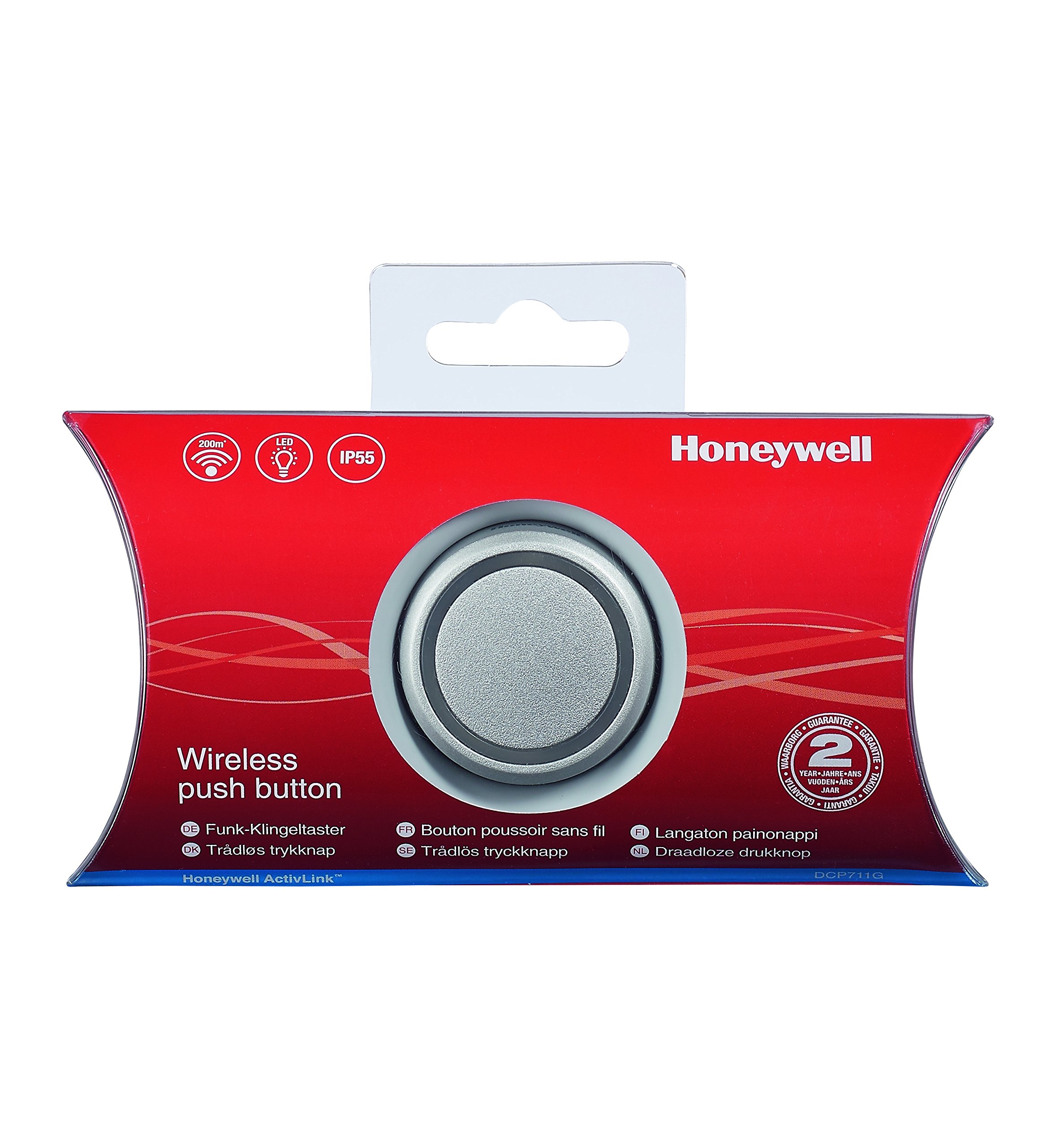 Honeywell Home DC915S Serie 9 Draagbare, Draadloze Deurbel met Drukknop (wit) en HALO LED verlichting Honeywell Home DC915S Serie 9 Draagbare, Draadloze Deurbel met Drukknop (wit) en HALO LED verlichting