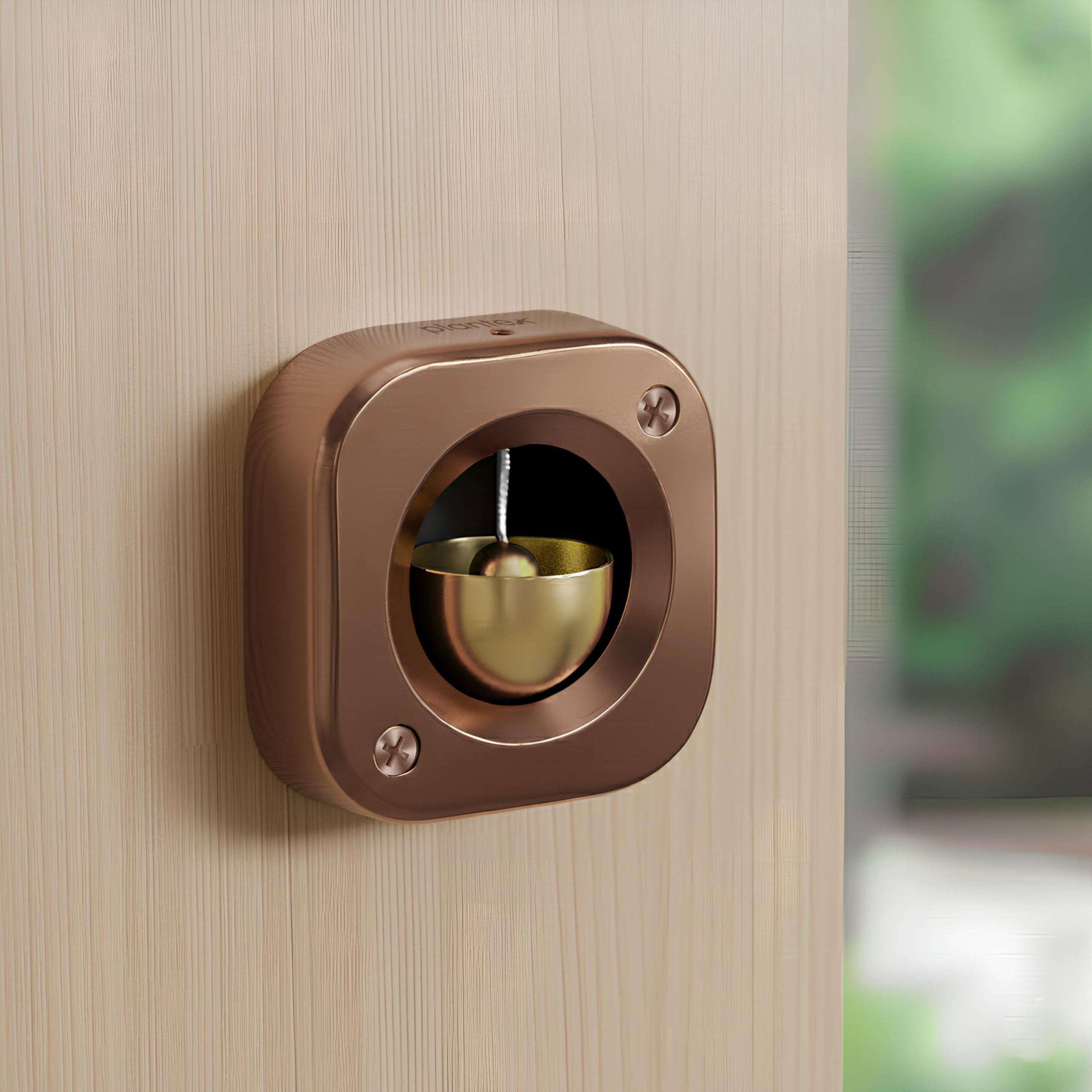 Plantex Square Dopamine Door Bell for Home/Door Chime with Brass Bell/Temple & Meditation Bell for Positive Energy & Home Décor - Pack of 1 (DTK-292 - Rose Gold)-image-38