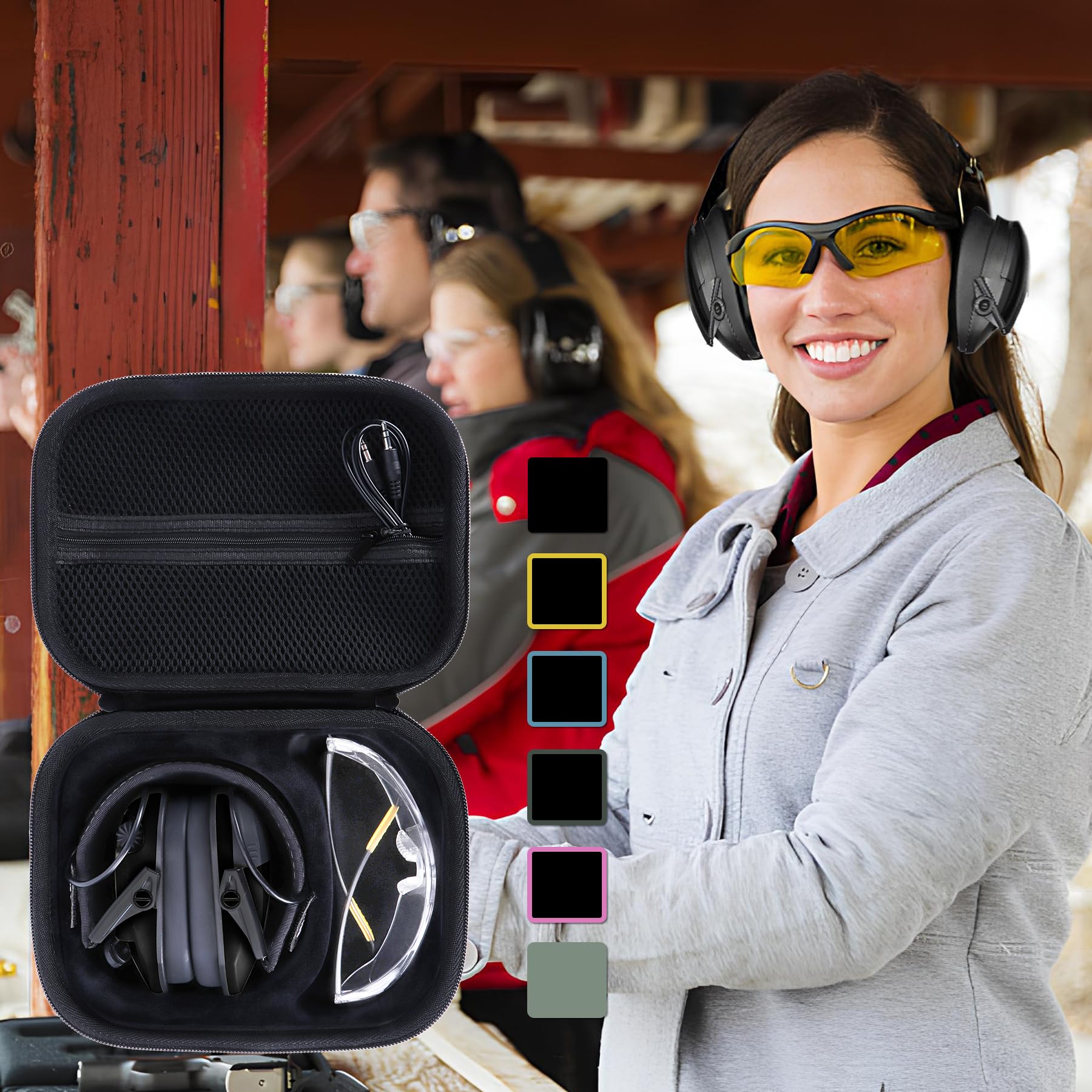 Duro Custodia Protettiva Compatibile con Walker's Paraorecchie elettroniche Razor Slim