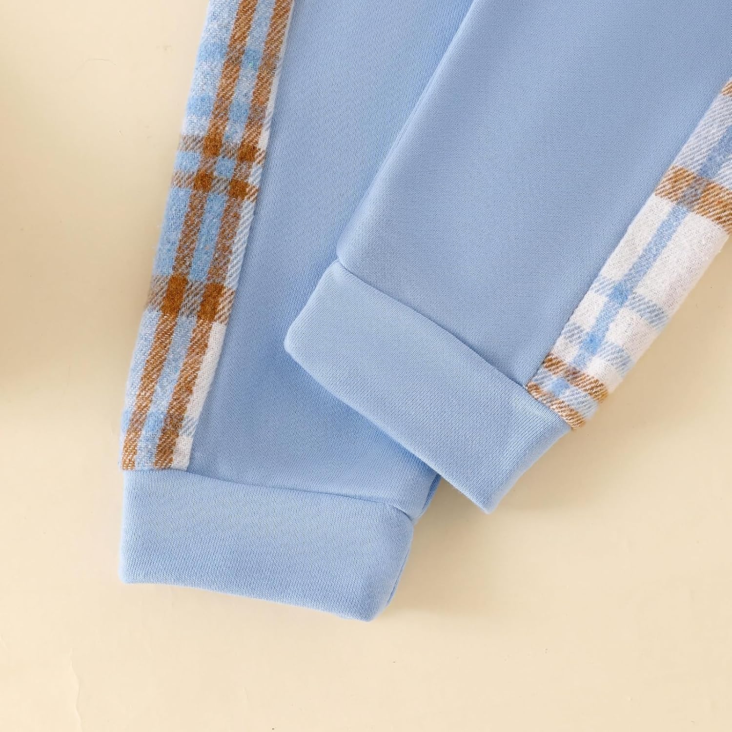 Boy Clothes Fall Winter Outfits Long Sleeve Plaid Patchwork Button Down Shirt + Casual Pocket Sweatpants 5-14 Years - Image 7