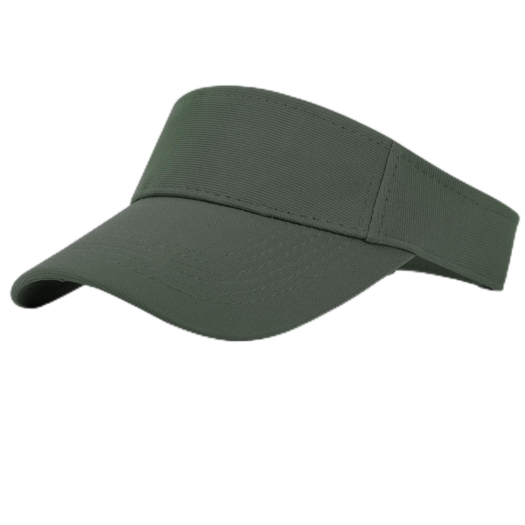 FCHUI Sun Visor Cap - Women Ponytail Baseball Cap for Women and Ladies, Long Peak Thicker Sweatband Adjustable Hat for Golf Cycling Fishing Tennis Running Jogging Visor Hats for Men (Gray)