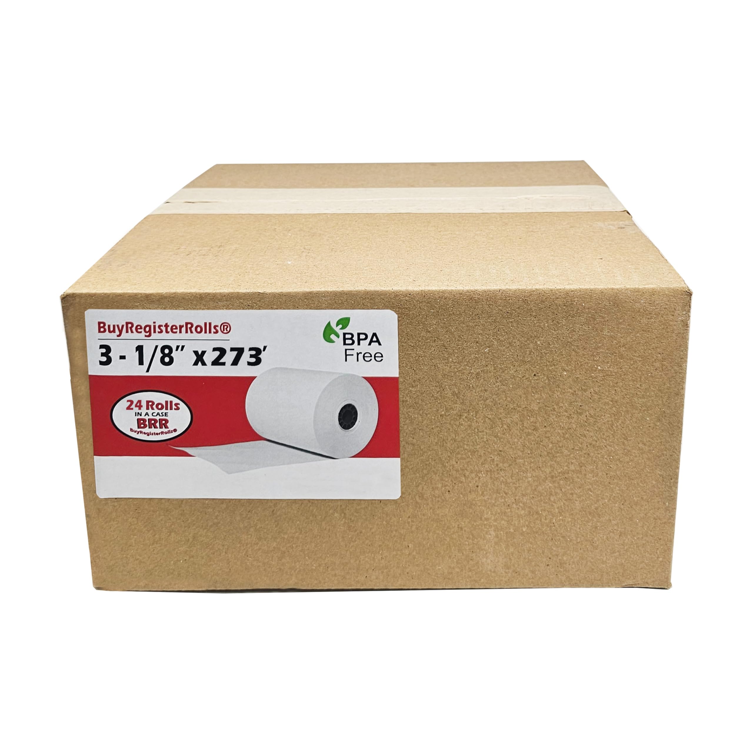 Rollos de papel térmico para recibos (24 rollos) de 3 1/8 x 273 pulgadas, se adapta a todas las impresoras Clover POS de caja registradora Star SCP700 TSP100 TSP300 TSP400 TSP500 TSP600 TSP 700