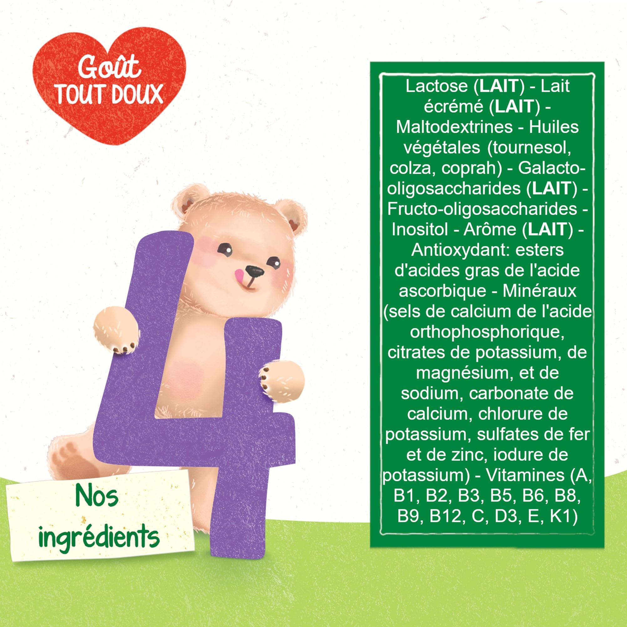 Blédina - Blédilait Junior 4ème âge - Lait en poudre pour bébé - De 18 à 36 mois - Lot de 3x900g