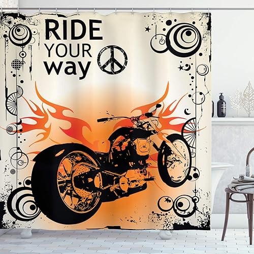 ambesonne Decor Collection tela de poliéster cortina de ducha de baño disponible en Yaxa Mexico