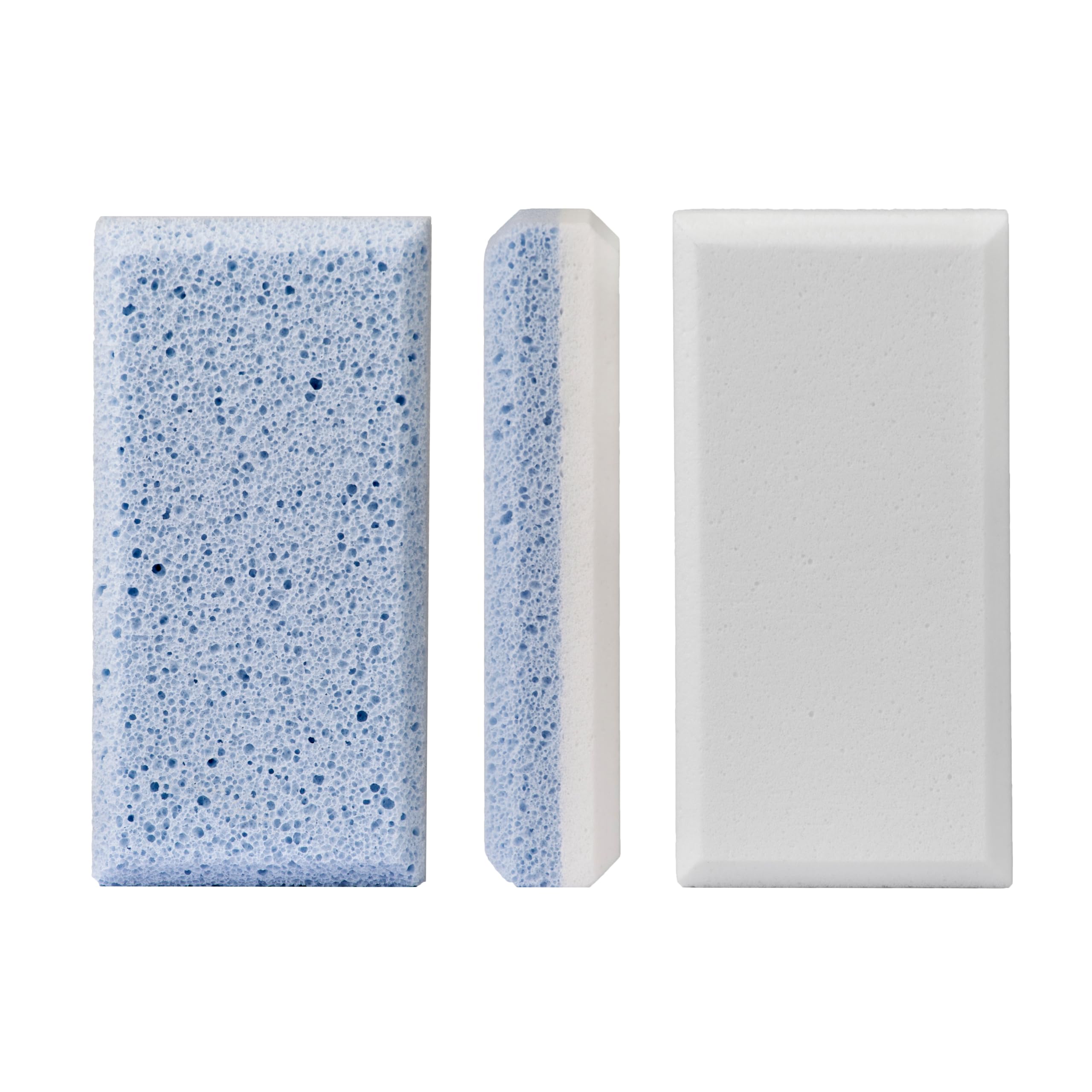 Piedra Pómez Doble Acción para pedicura - Elabella- Pack de 2 unidades - Elimina la piel dura de pies y manos y los suaviza - Lados biselados y estructura Siliglass