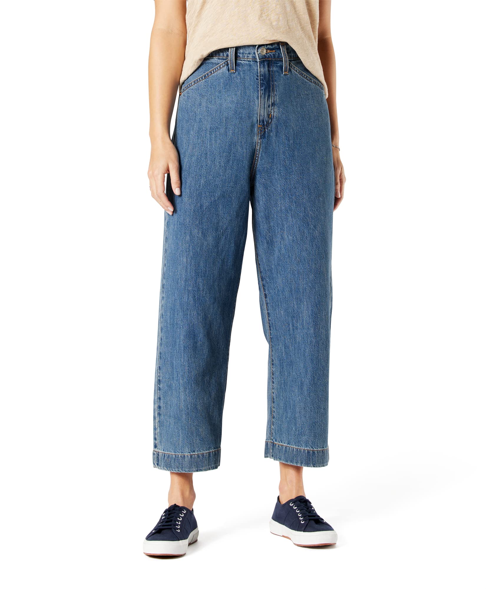 Signature by Levi Strauss & Co. Gold LabelWomen's Heritage High-Rise Loose Crop Stylized Jeans (Available in Plus Size)