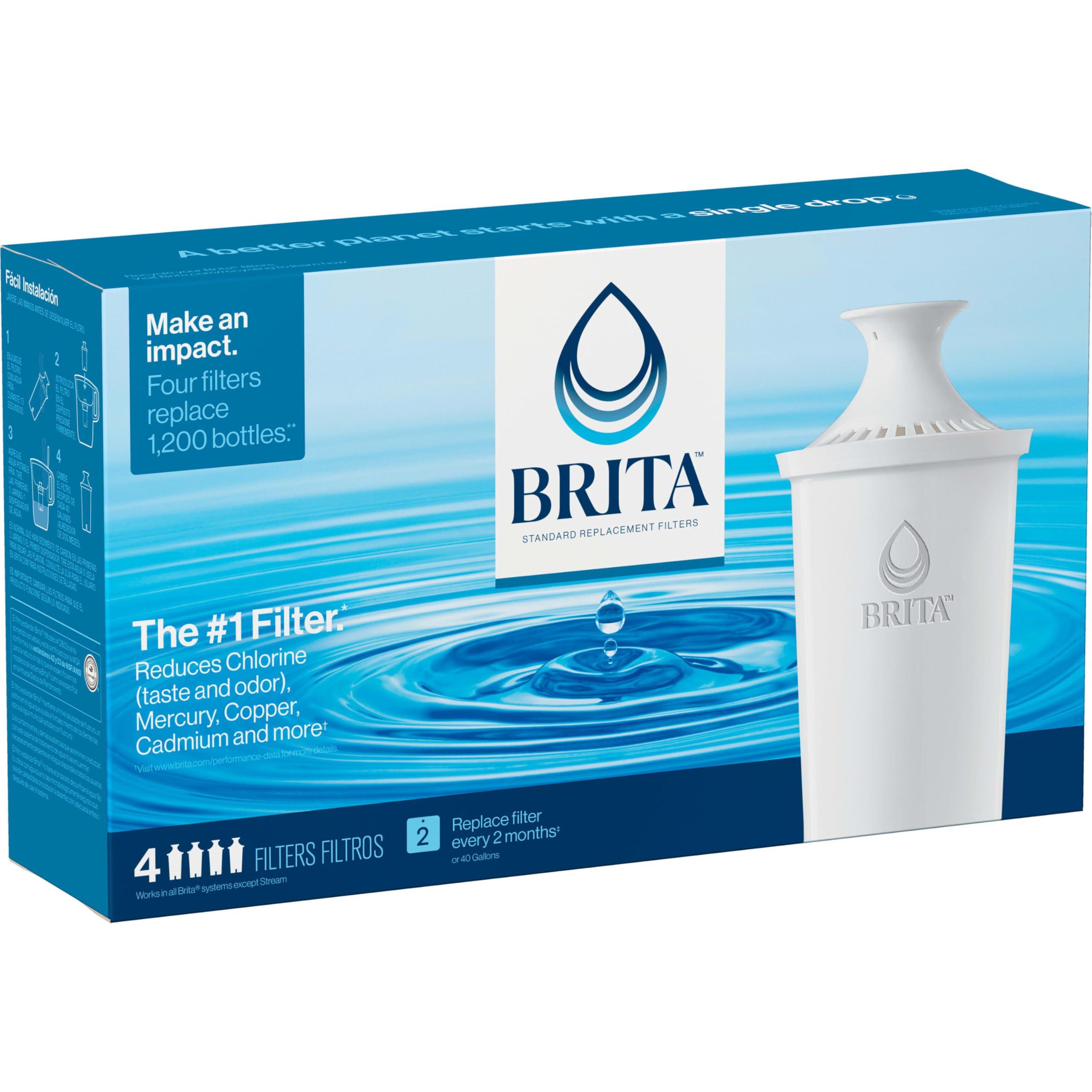 Brita 42432 filtry zamienne do dzbanka, 4-pak