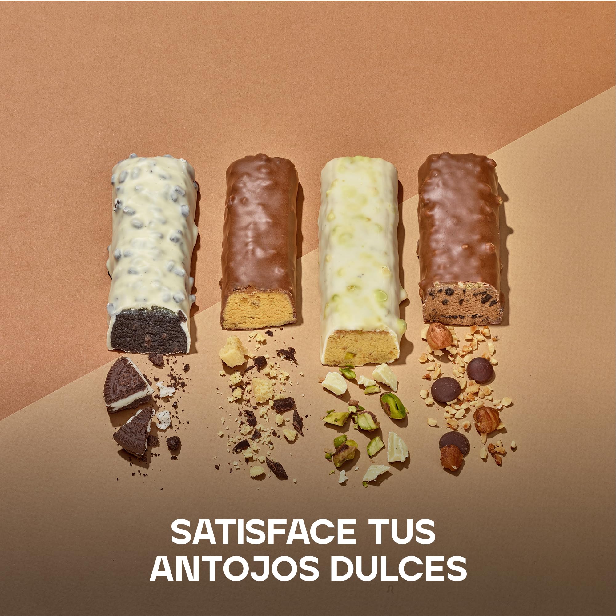 Bulk Macro Munch Barrita Proteica | Chocolate Cookies | 12 x 62g | 20g de proteína por barrita | Baja en azúcar | Alta en fibra | Triple capa | óptimo para llevar