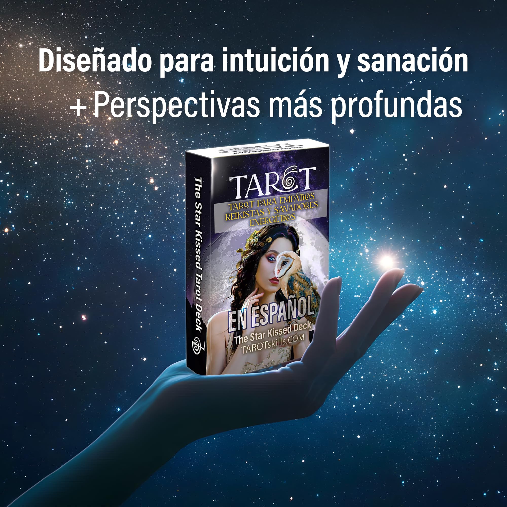 Tarocco Skills Star Kissed Tarocco Deck, Tarocchi Carte con Significados ed Ellos, tra cui Astrologia Alba Dorata Zodíaco y Planetas, Palabras Clave, Invertido, Elementos, Incluye Capacitación e Línea