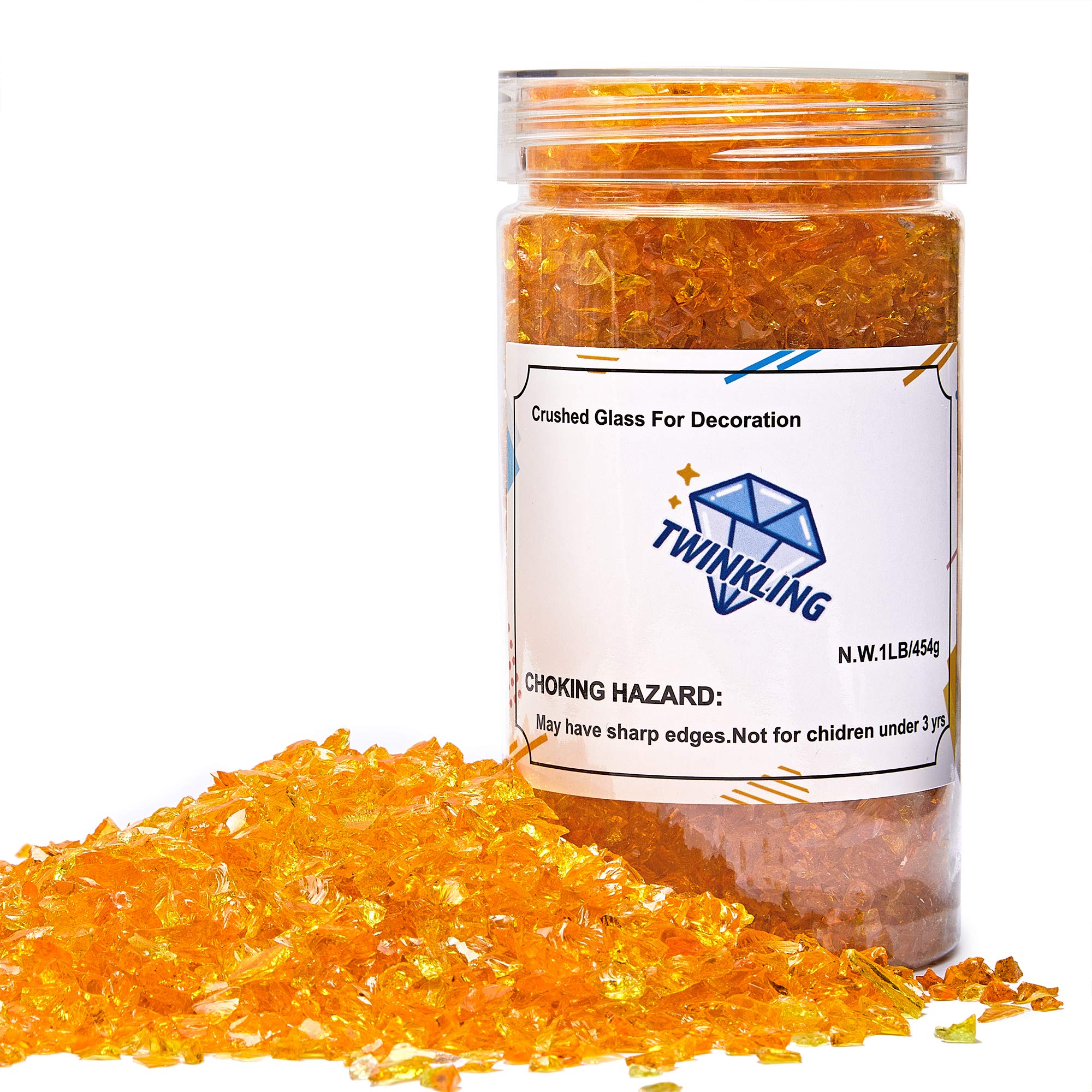 Buy LING High Luster Fire Glass Gravel Stone Glitter,Broken Glass,Fire