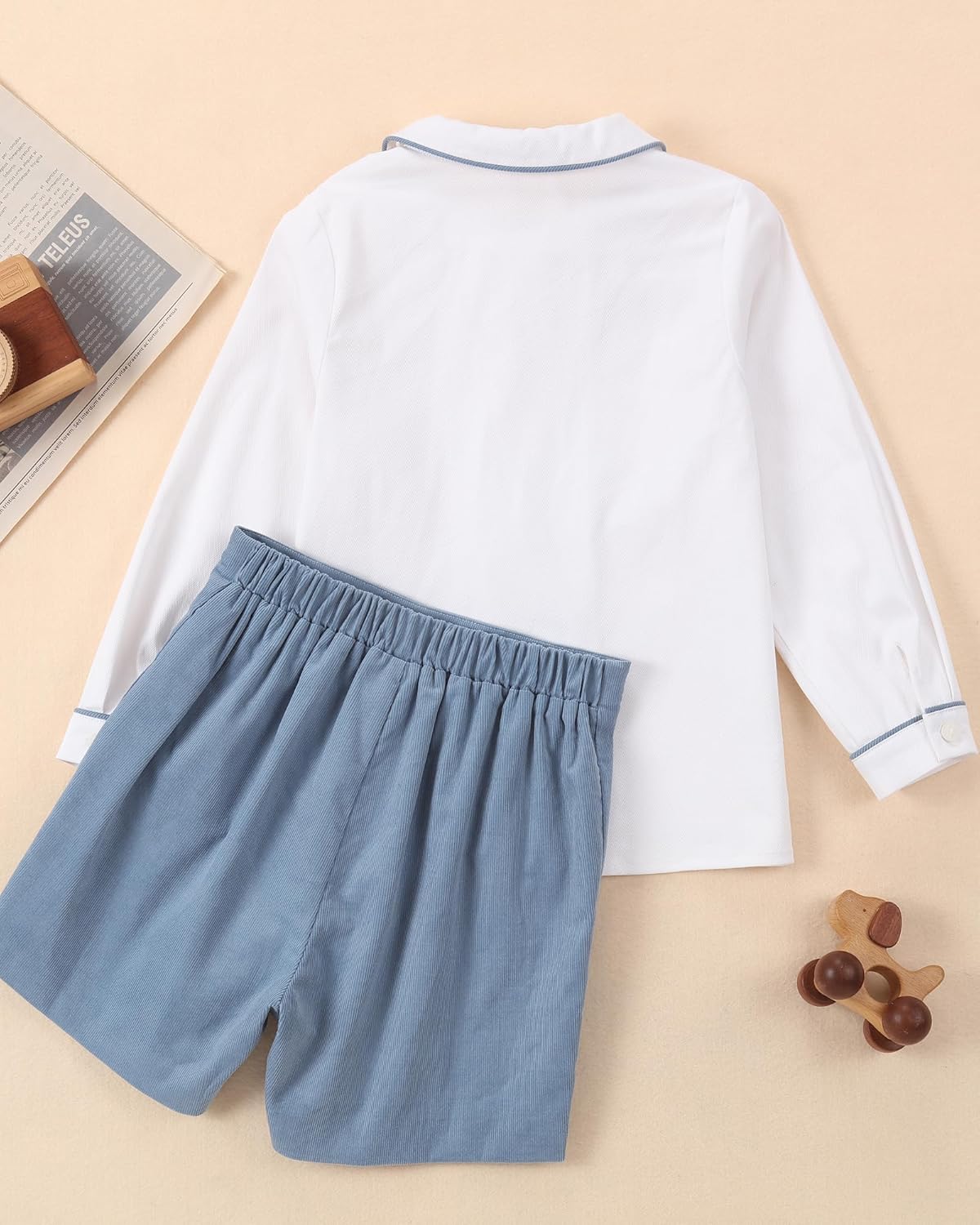 Toddler Boy Clothes Suit | Baby Boys Long Sleeve Formal Outfit with Bowtie + Pants | Wedding Birthday Party Suits - Image 6