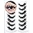 Veleasha Eyelashes Fluffy and Lightweight Fake Eyelashes Natural Look Wispy Faux Mink Lashes 7 Pairs Pack 100% Handmade Luxury Cat Eye Lashes (614)